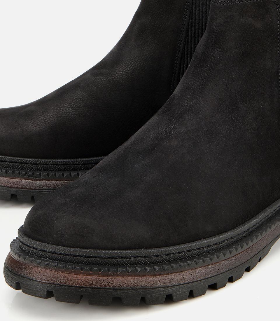 Erkek Nubuk Deri Siyah Lastik Detaylı Chelsea Bot