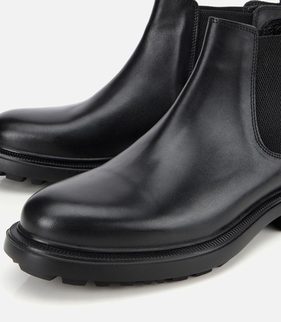 Erkek Deri Siyah Lastik Detaylı Chelsea Bot