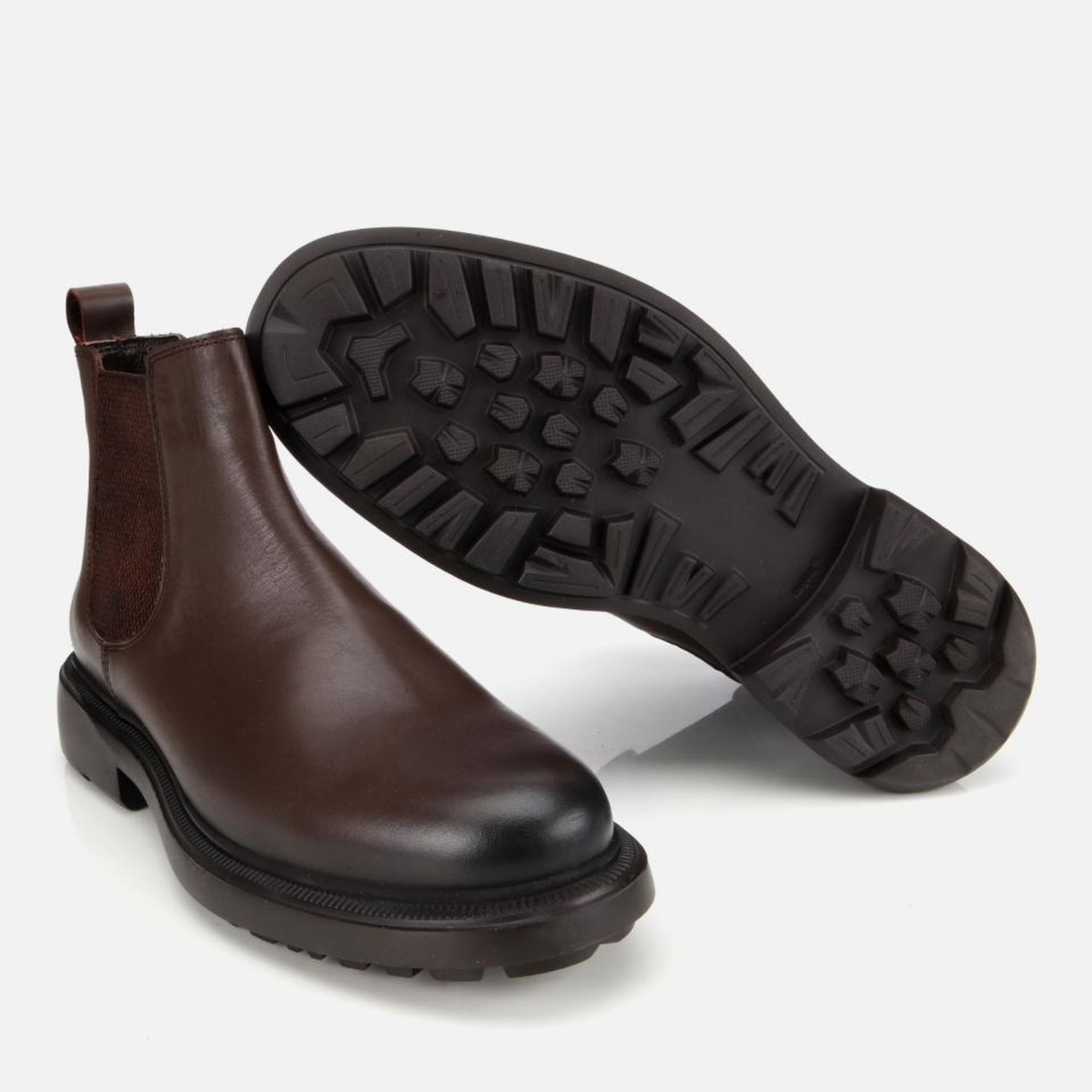 Erkek Deri Kahverengi Lastik Detaylı Chelsea Bot