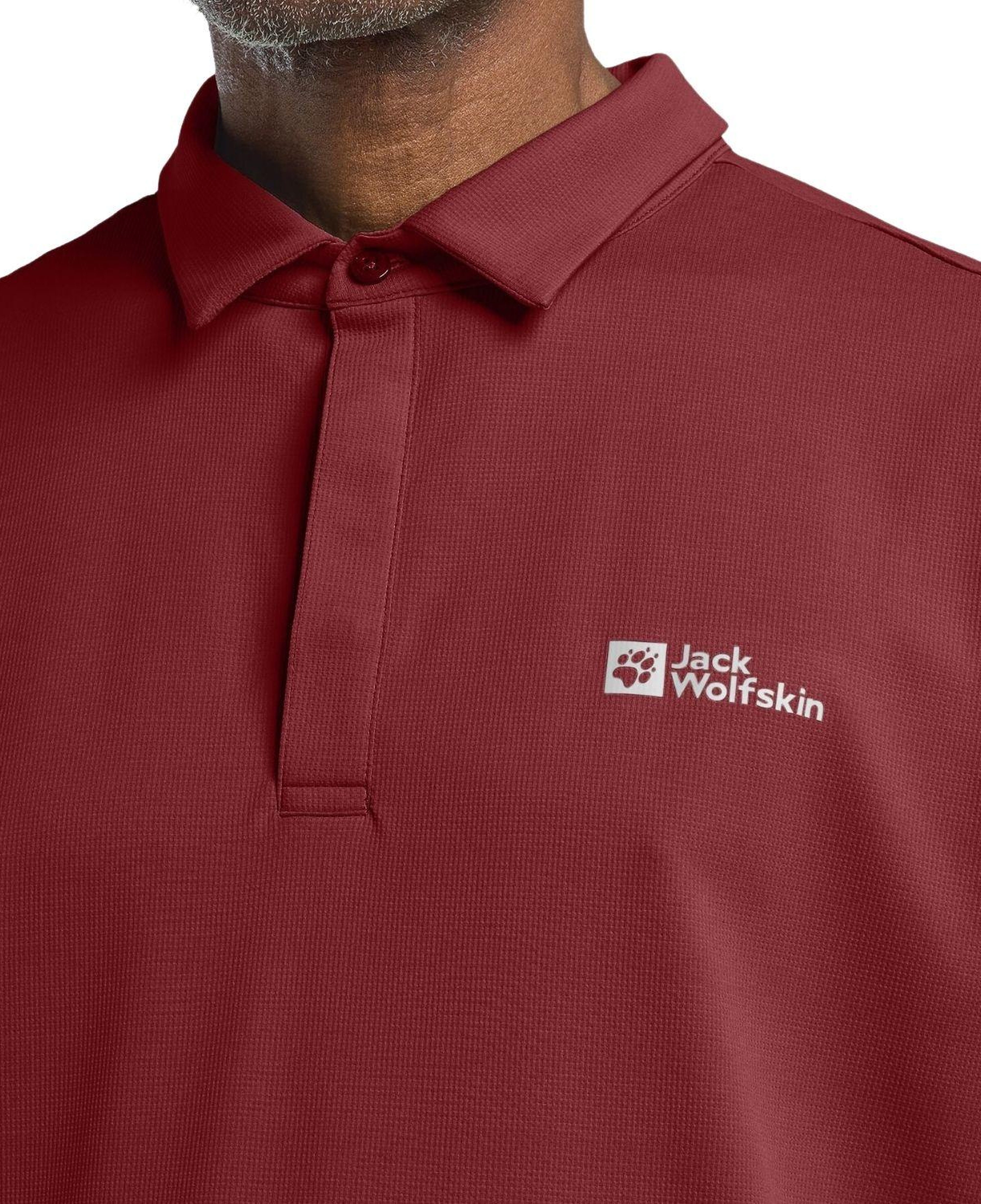Jack Wolfskin Delgami Polo Erkek Kırmızı Polo Tişört