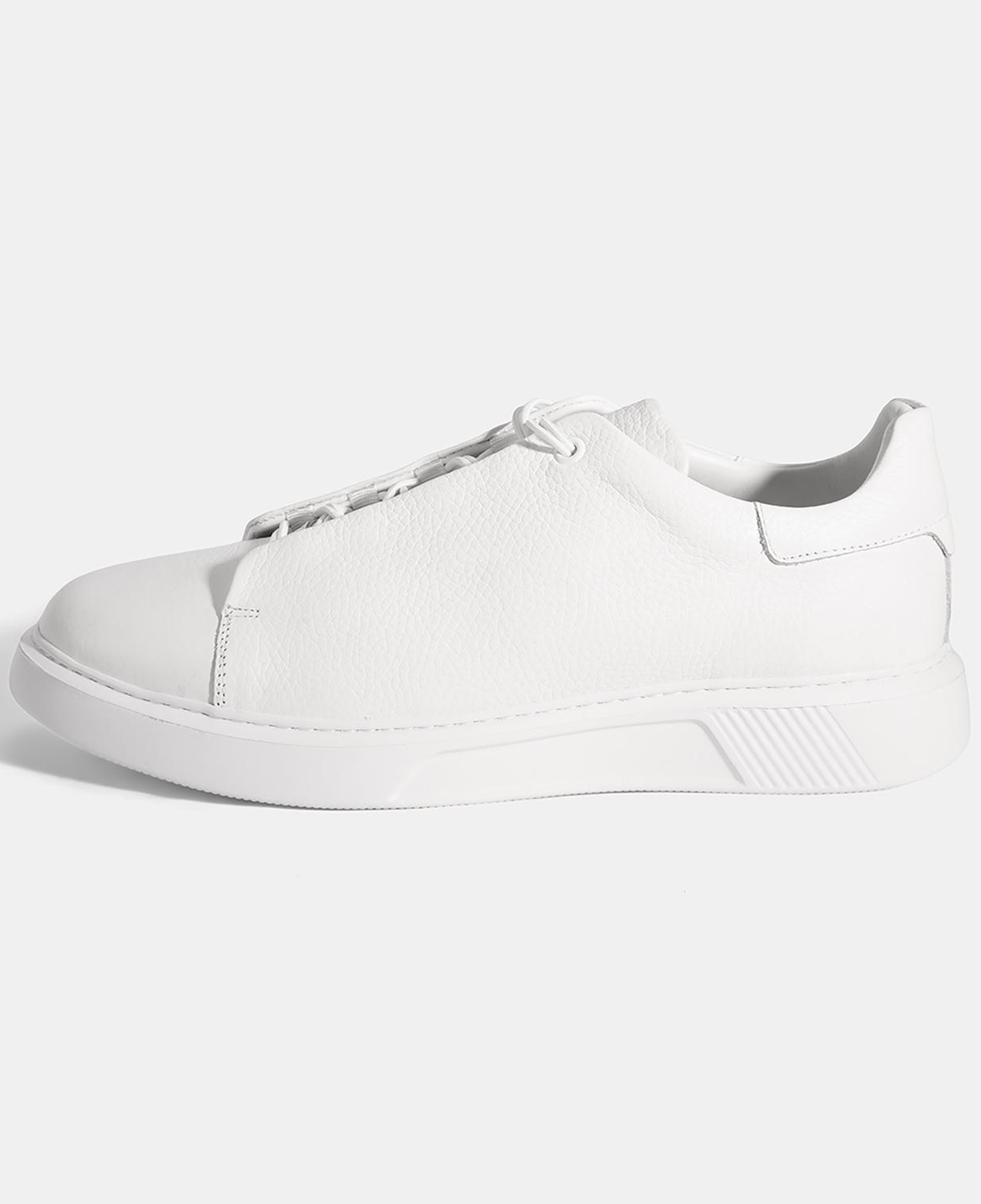 Erkek Beyaz Bağcıklı Deri Günlük Ayakkabı