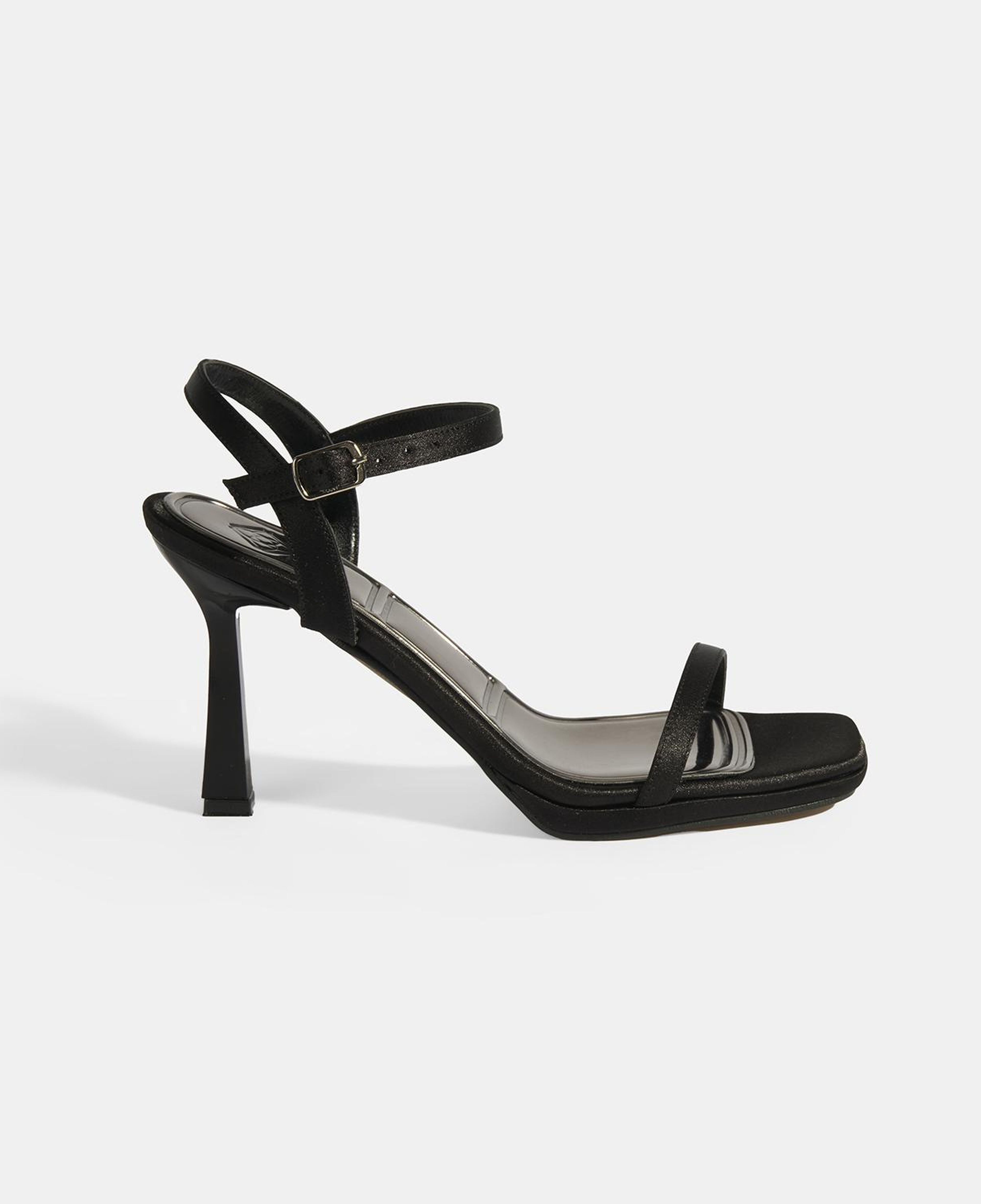 Kadın Siyah Toka Detaylı Topuklu Abiye Sandalet