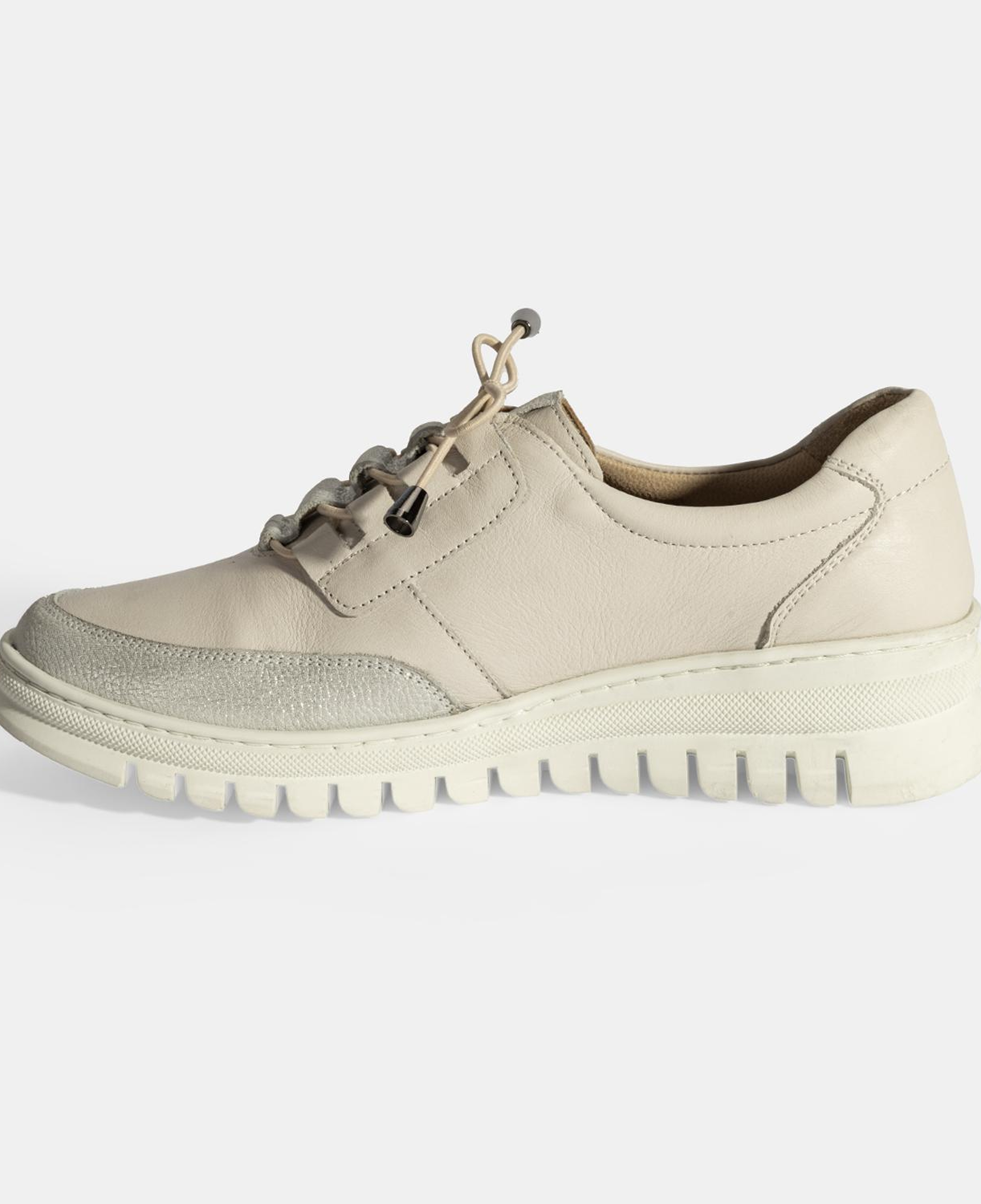 Kadın Beyaz DesaComfort Deri Bağcıklı Günlük Ayakkabı