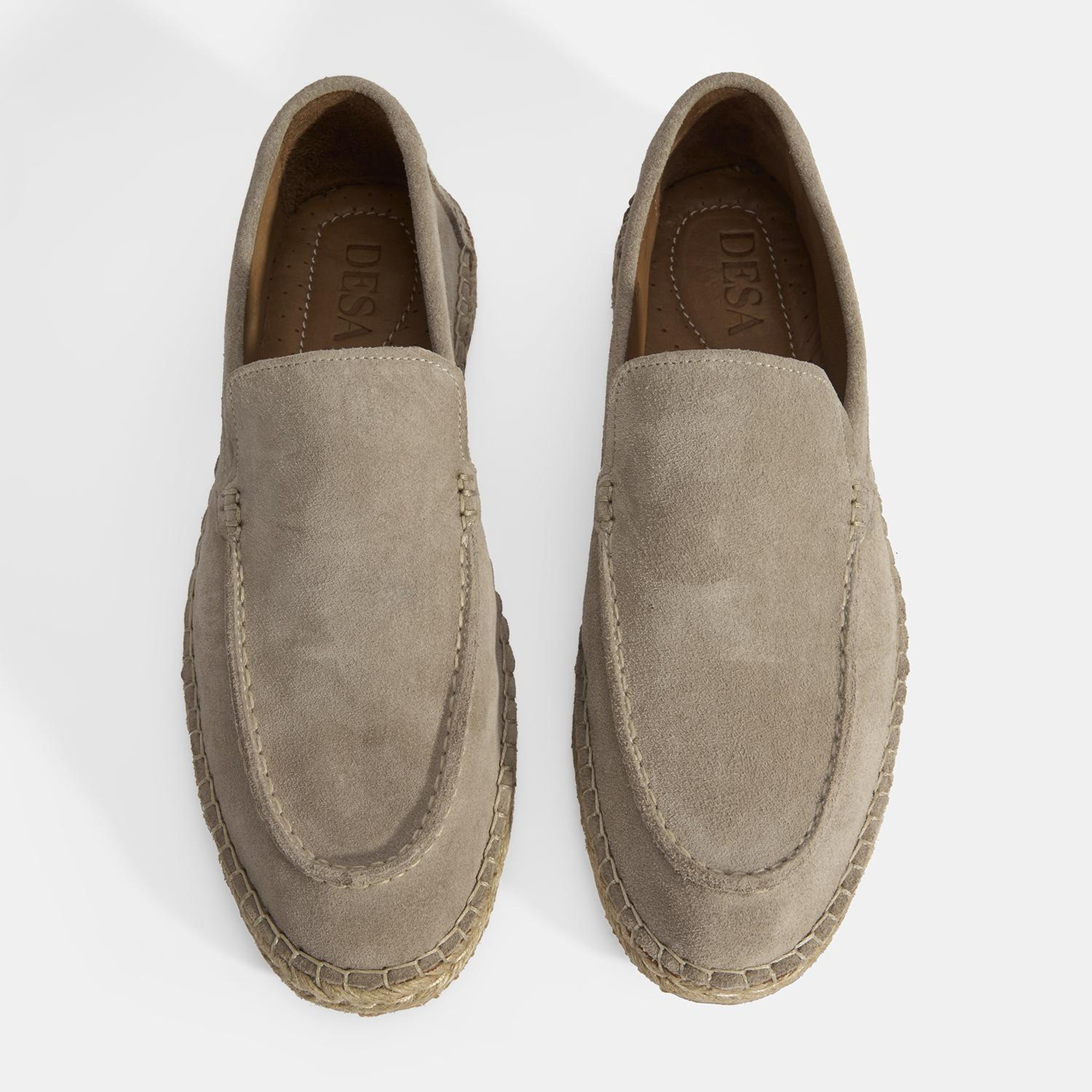 Erkek Bej Slip-On Süet Espadril