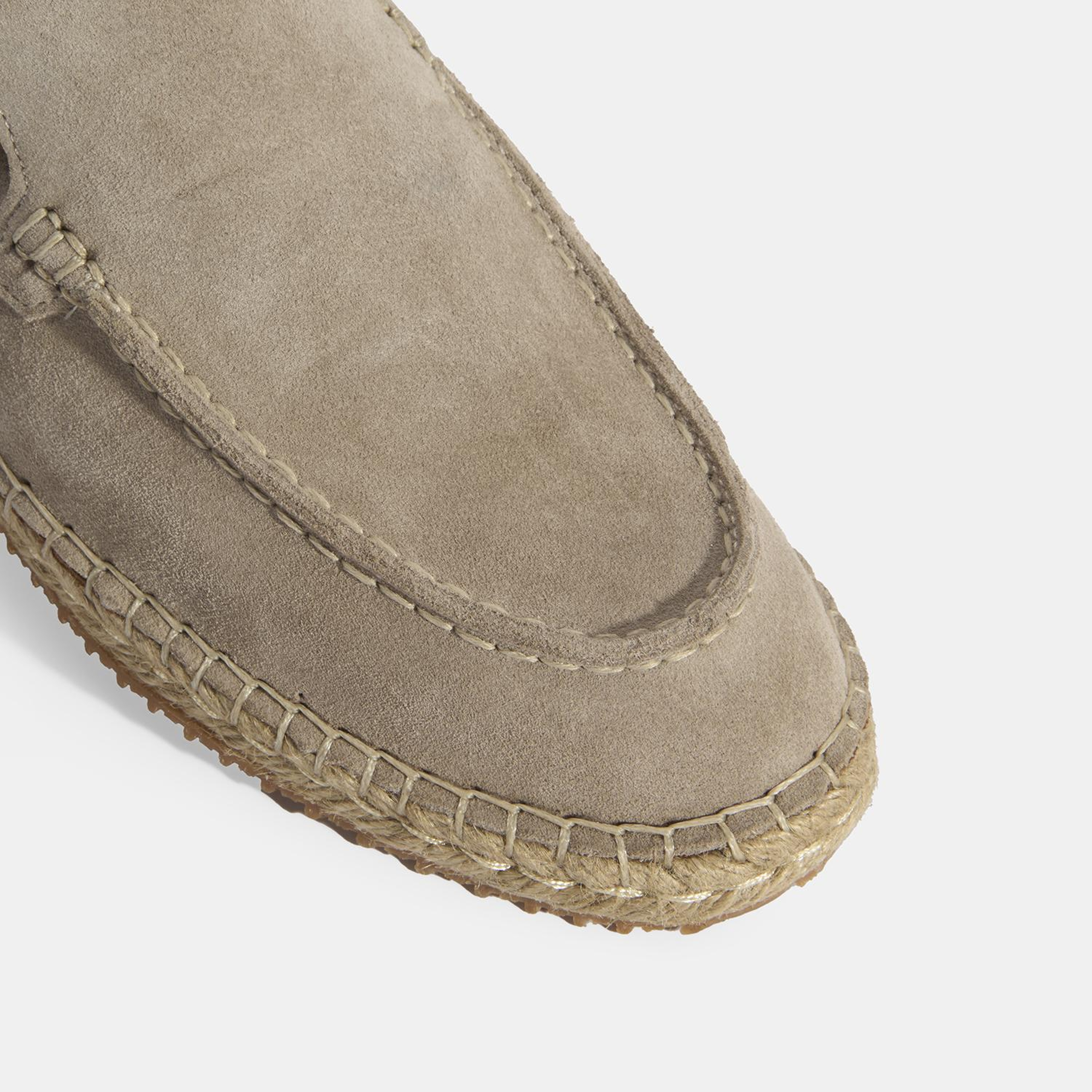 Erkek Bej Slip-On Süet Espadril