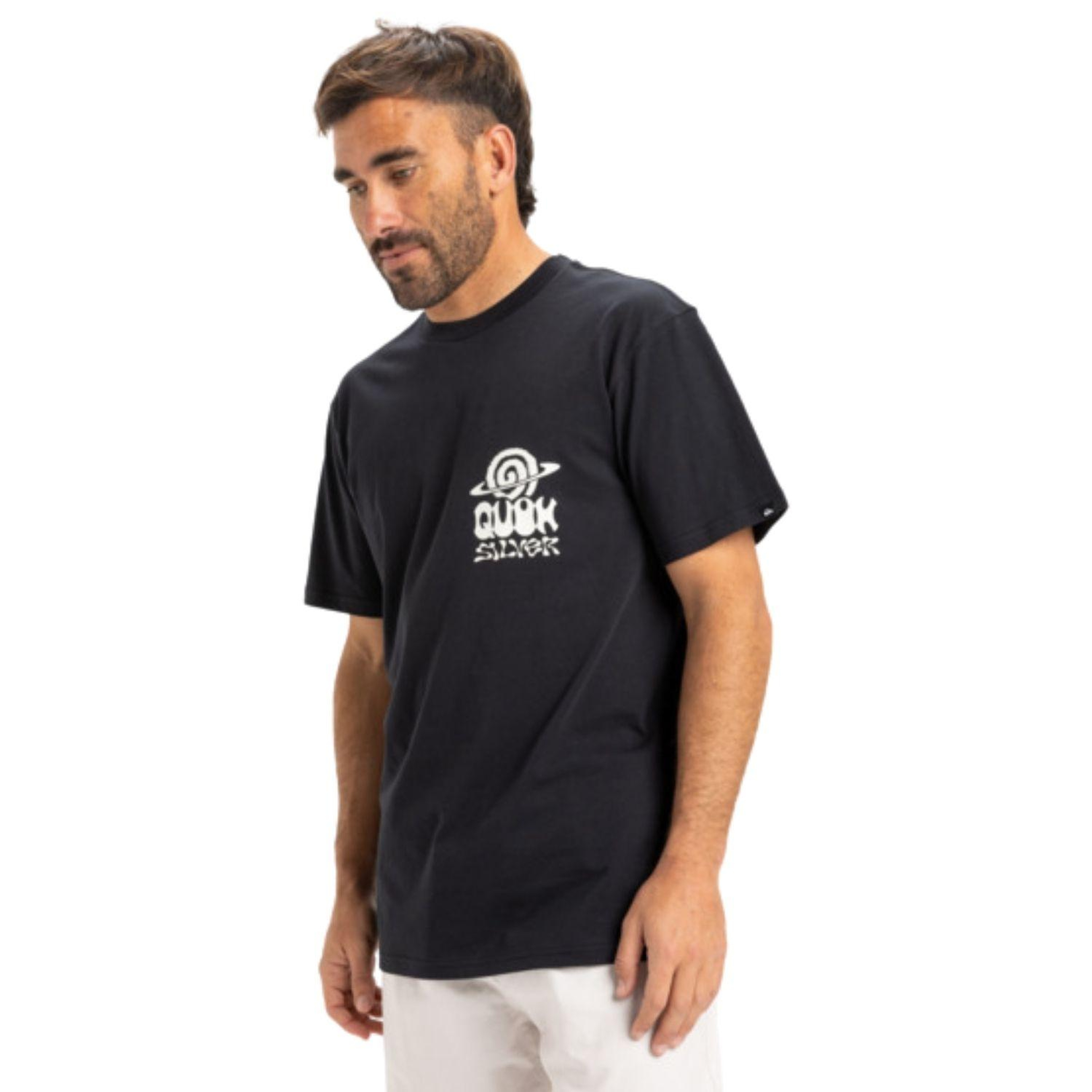 Quiksilver Ev Cosmic Vibrations Erkek Siyah Tişört