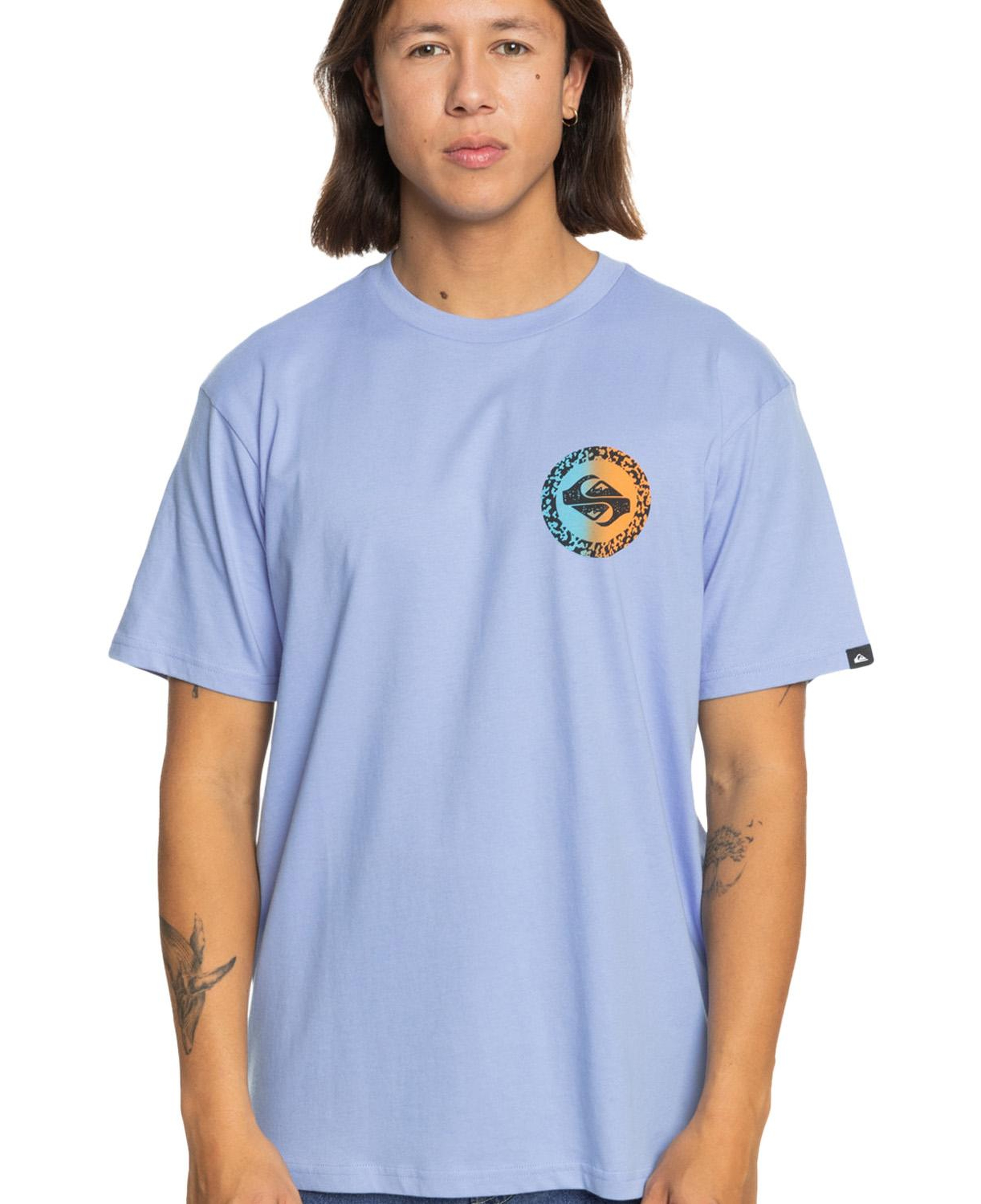 Quiksilver Long Fade Erkek Mavi Tişört