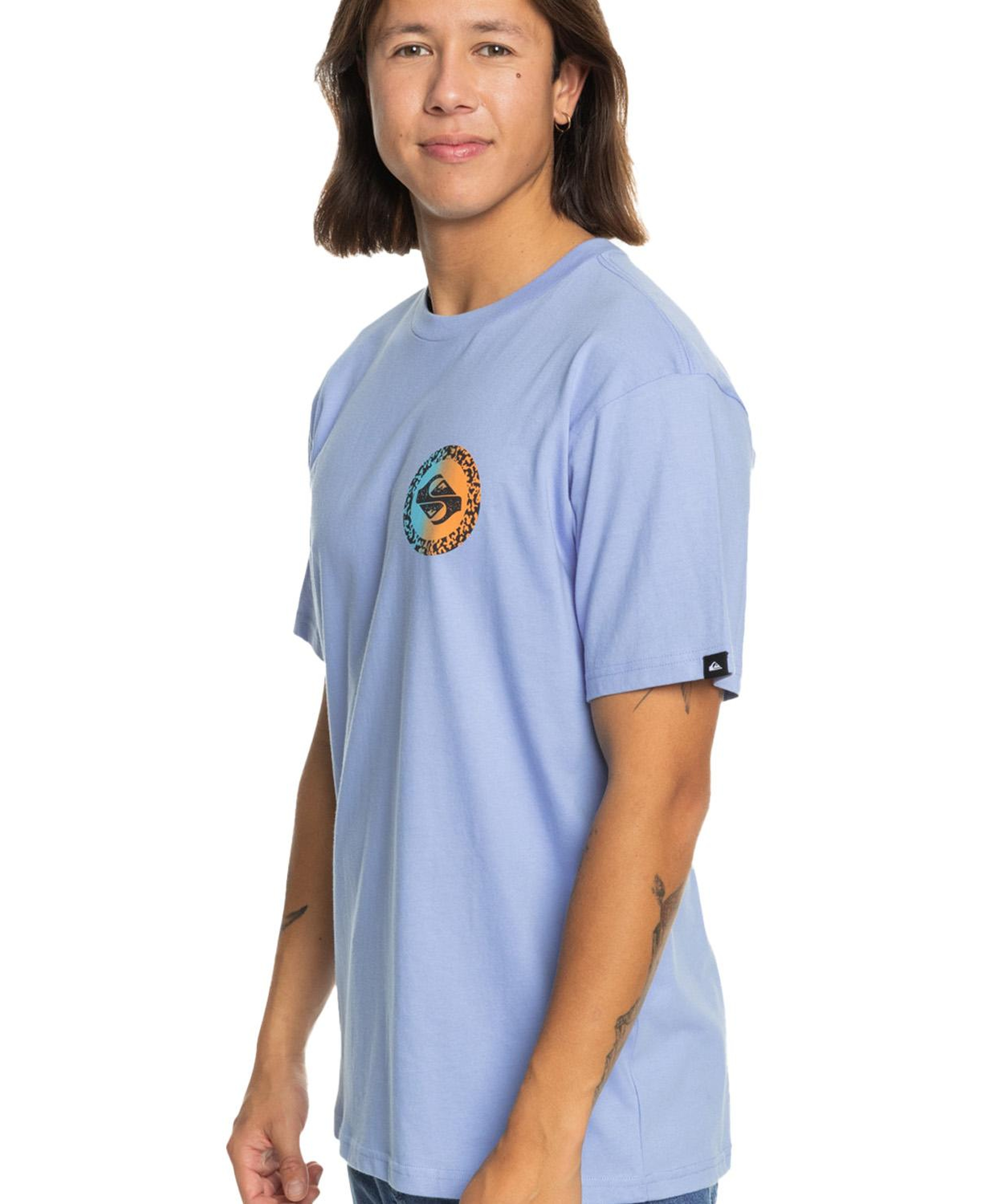 Quiksilver Long Fade Erkek Mavi Tişört