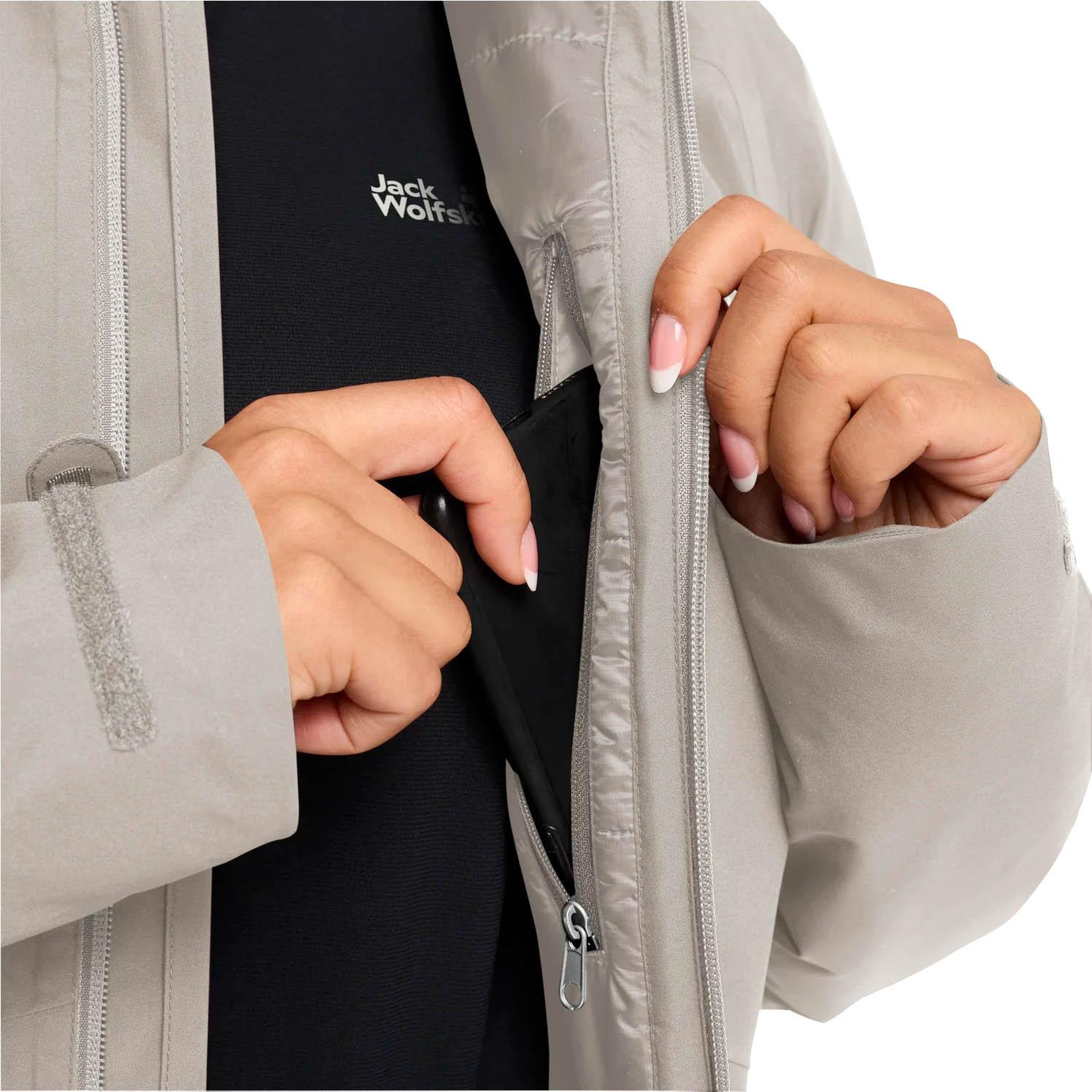 Jack Wolfskin Heidelstein Ins Kadın Bej Outdoor Ceketi