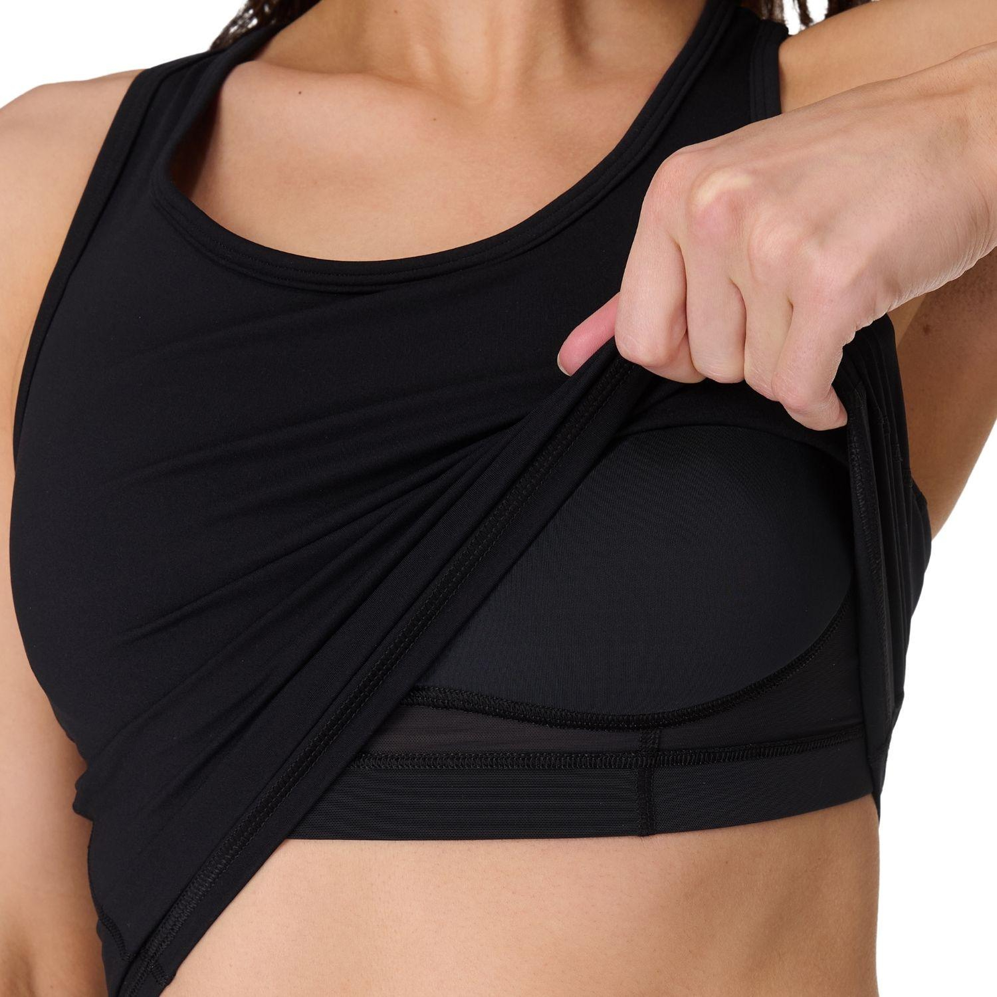 Sweaty Betty Power Medium Impact Crop Gym T Kadın Siyah Fitness Bra