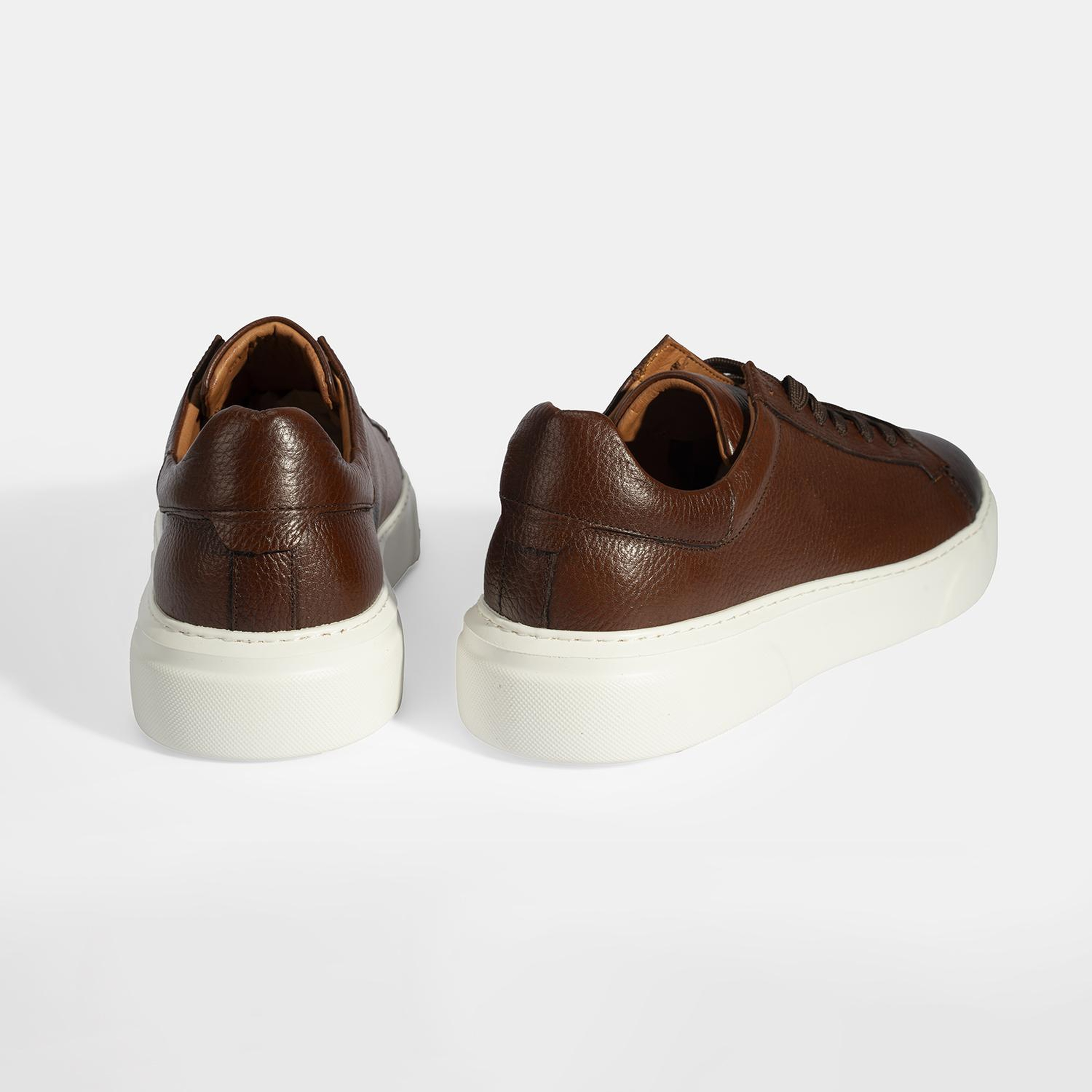 Erkek Taba Bağcıklı Deri Günlük Ayakkabı