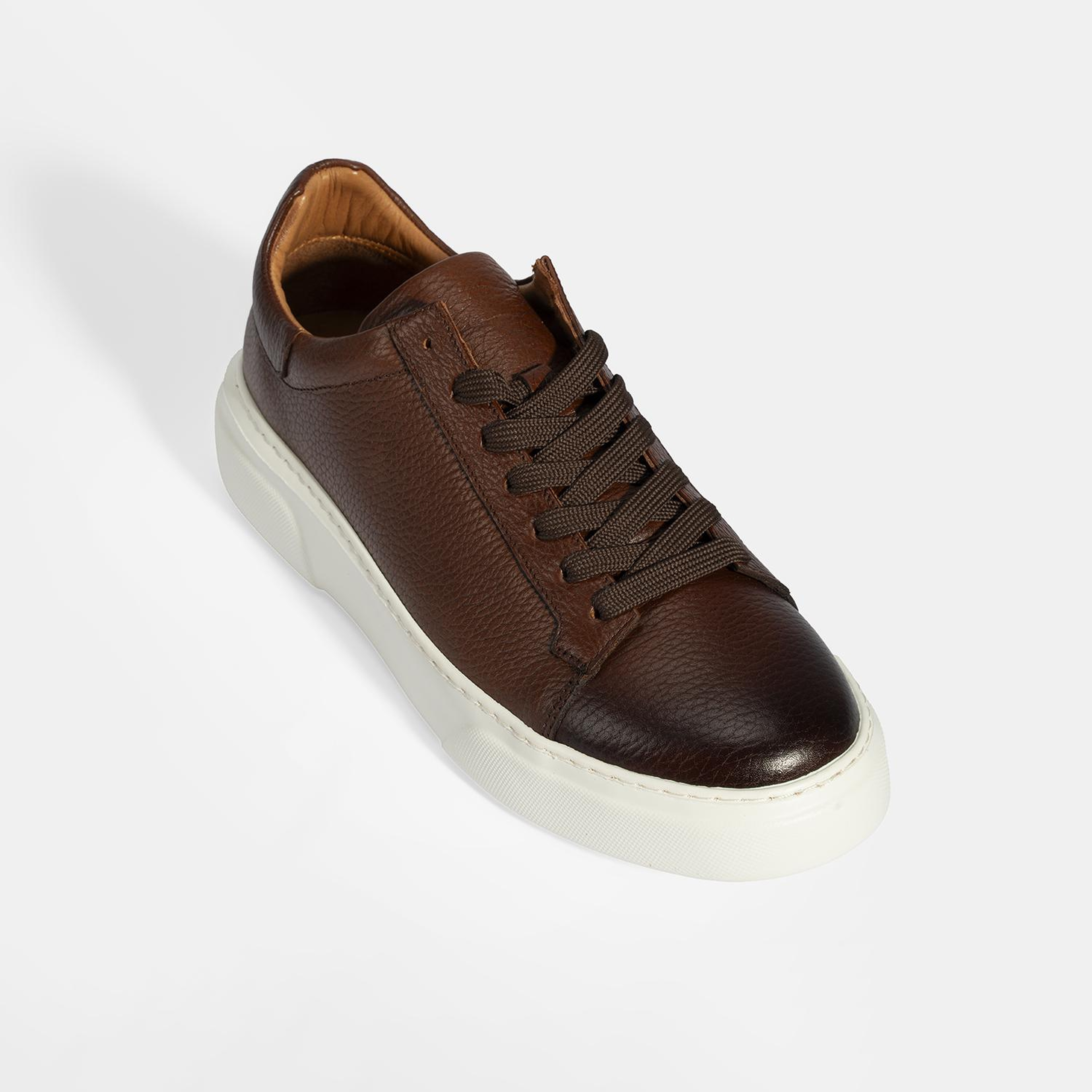 Erkek Taba Bağcıklı Deri Günlük Ayakkabı