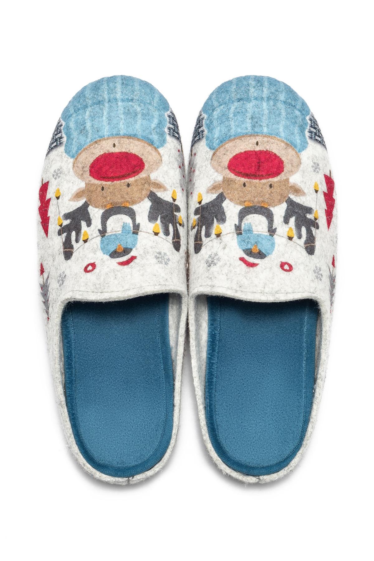 Geyik Kadın Ev Terliği Mavi 36/41