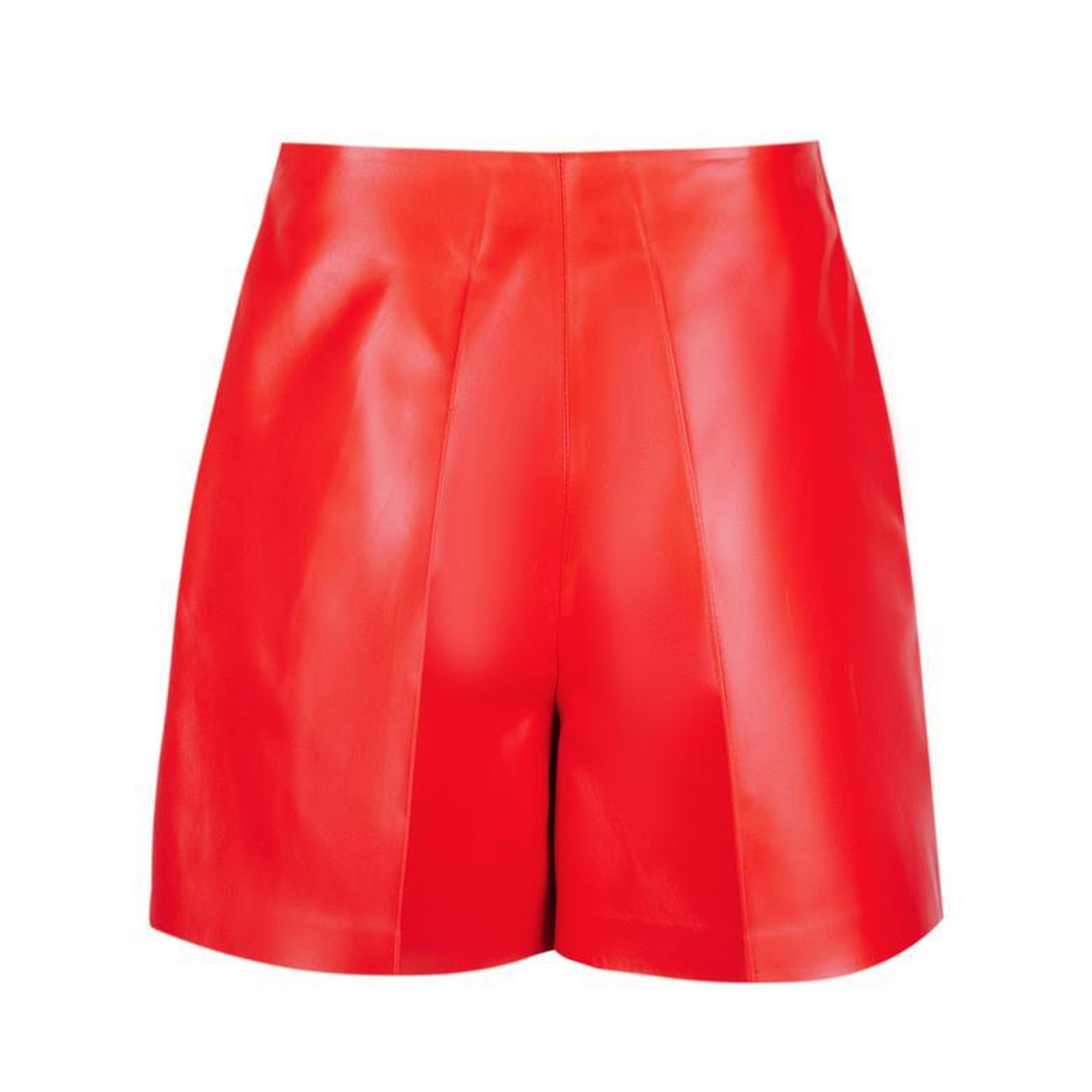 Silino Kırmızı Kadın Deri Şort