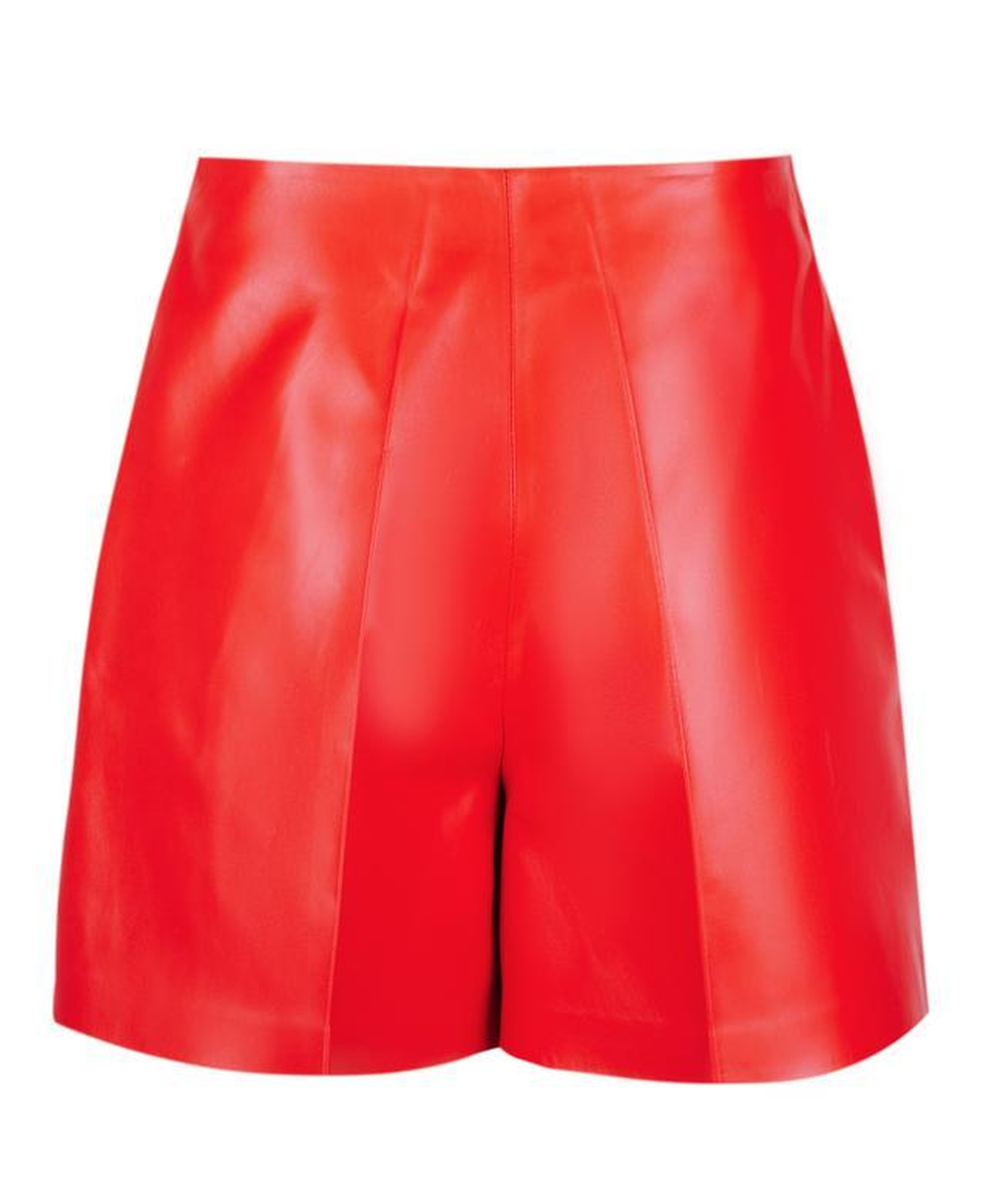 Silino Kırmızı Kadın Deri Şort