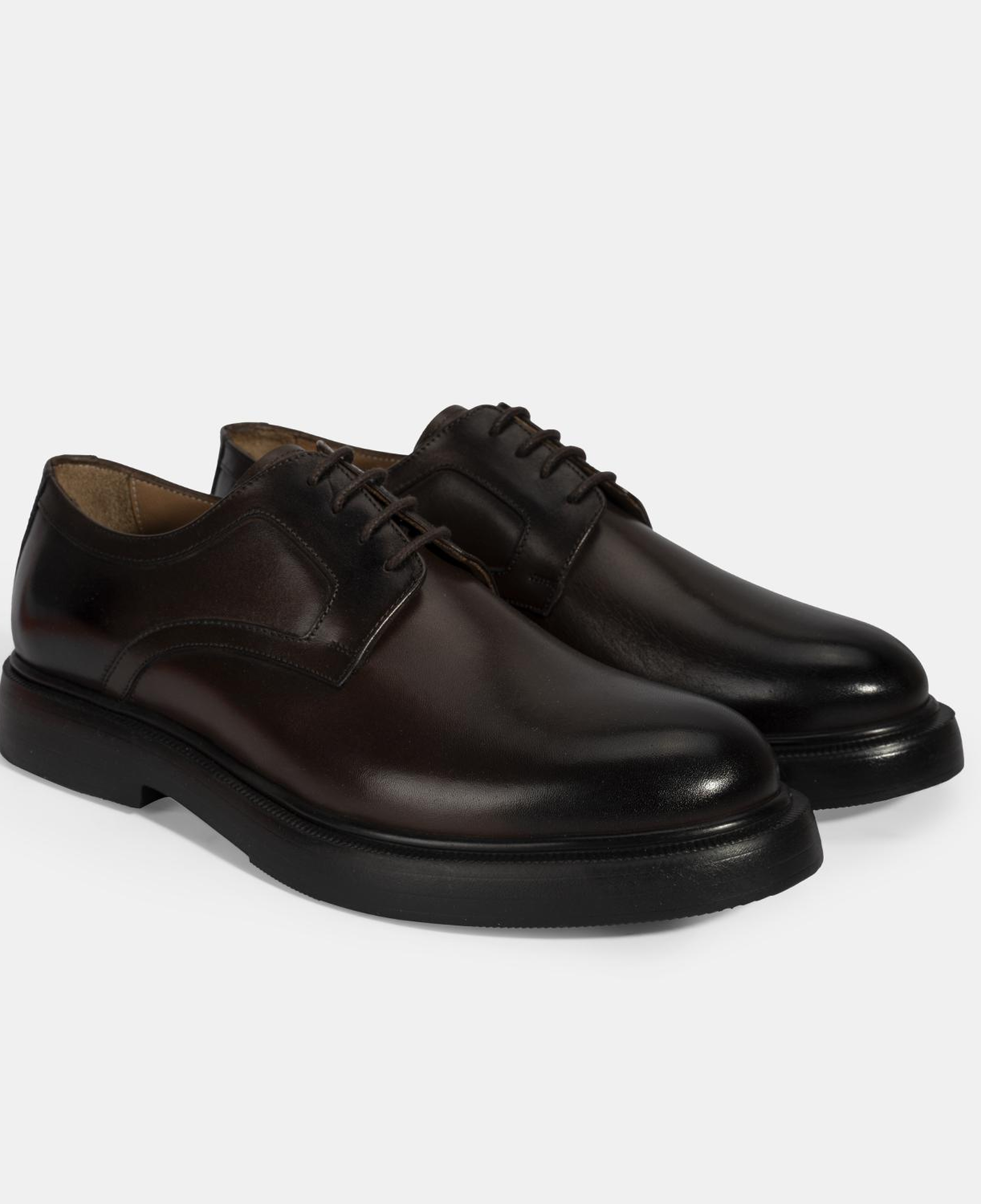 Erkek Kahve Bağcıklı Klasik Deri Ayakkabı
