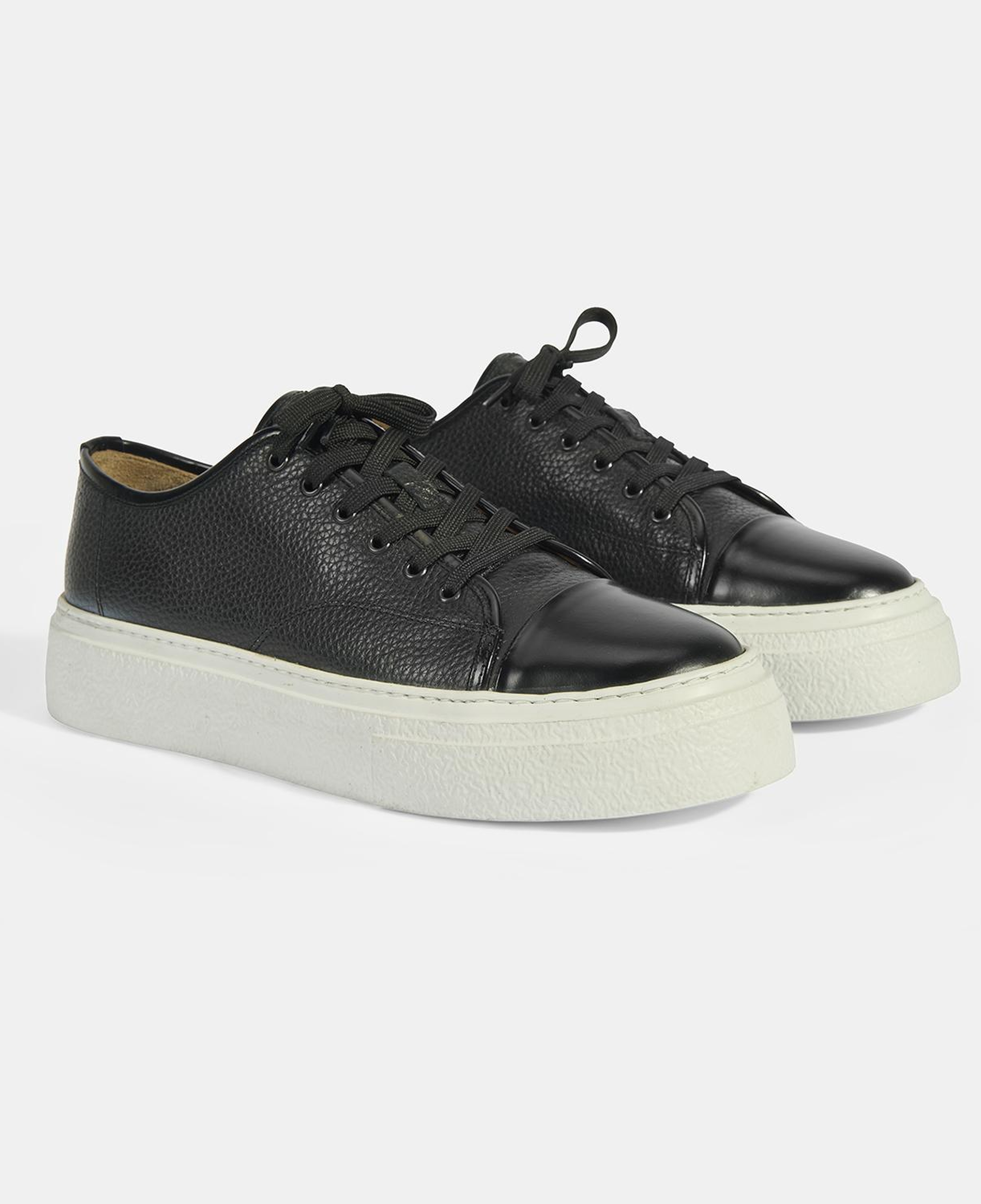 Kalinda Siyah Erkek Deri Bağcıklı Günlük Ayakkabı