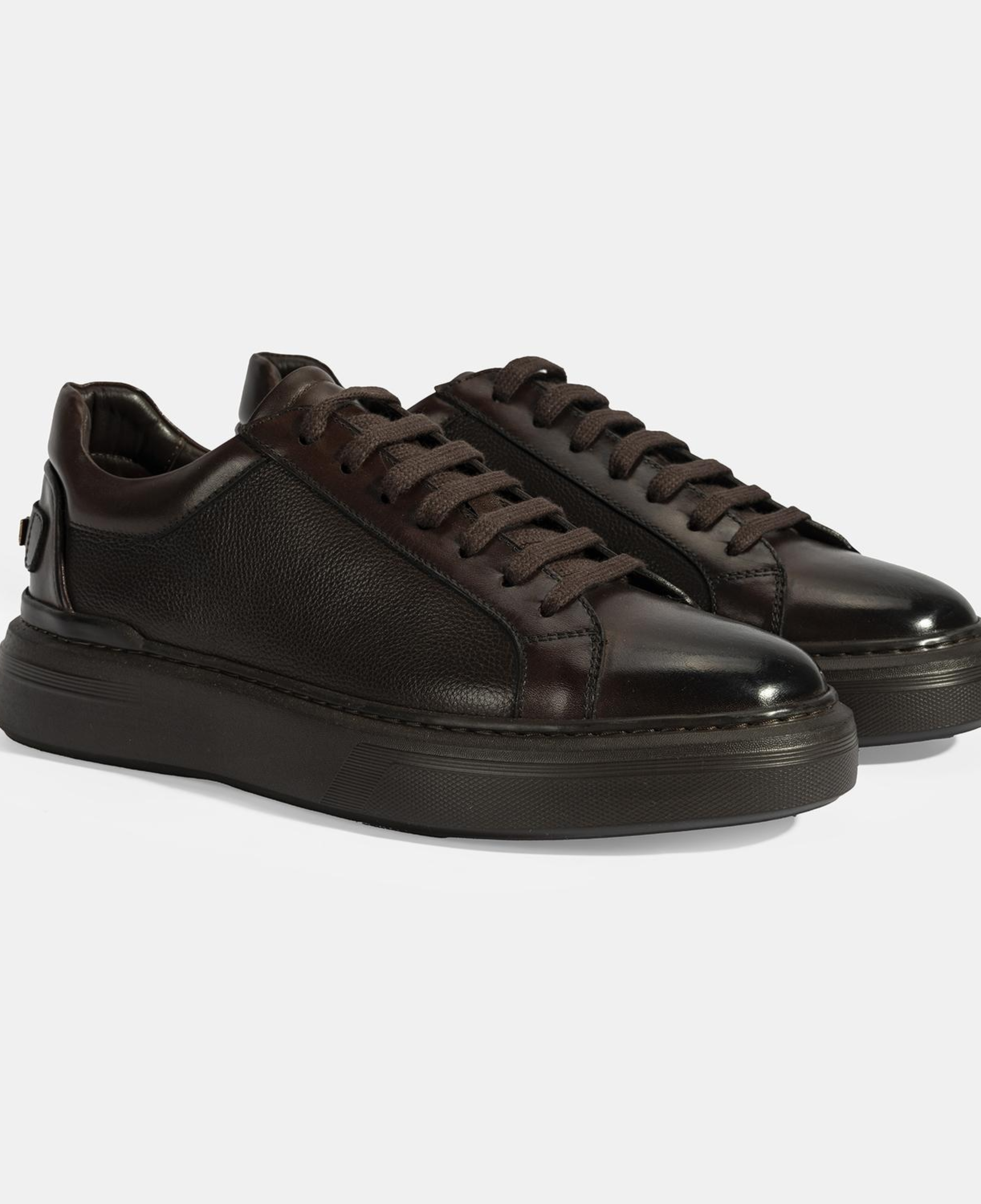 Erkek Kahve Bağcıklı Deri Günlük Ayakkabı