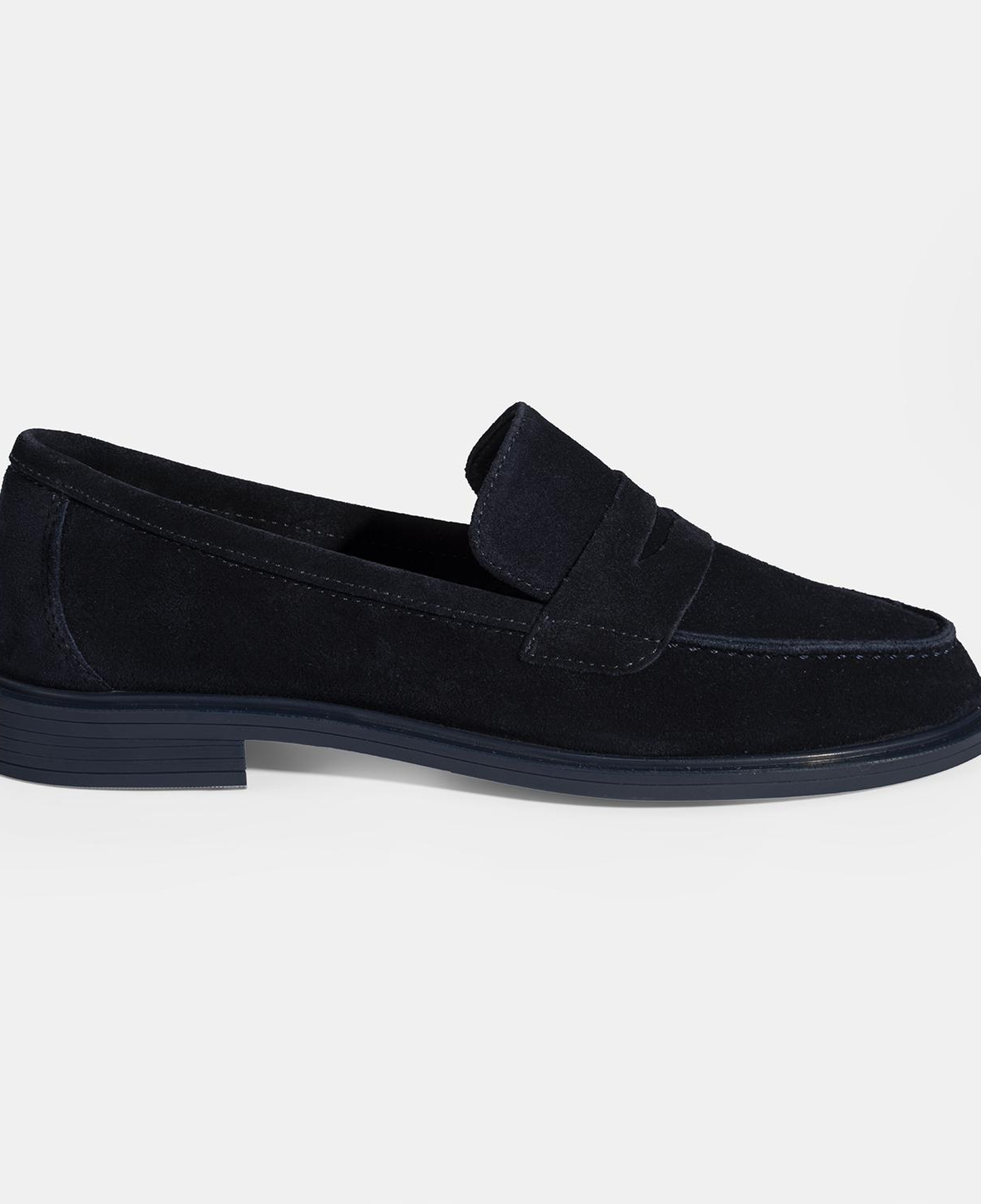 Kadın Lacivert Süet Loafer