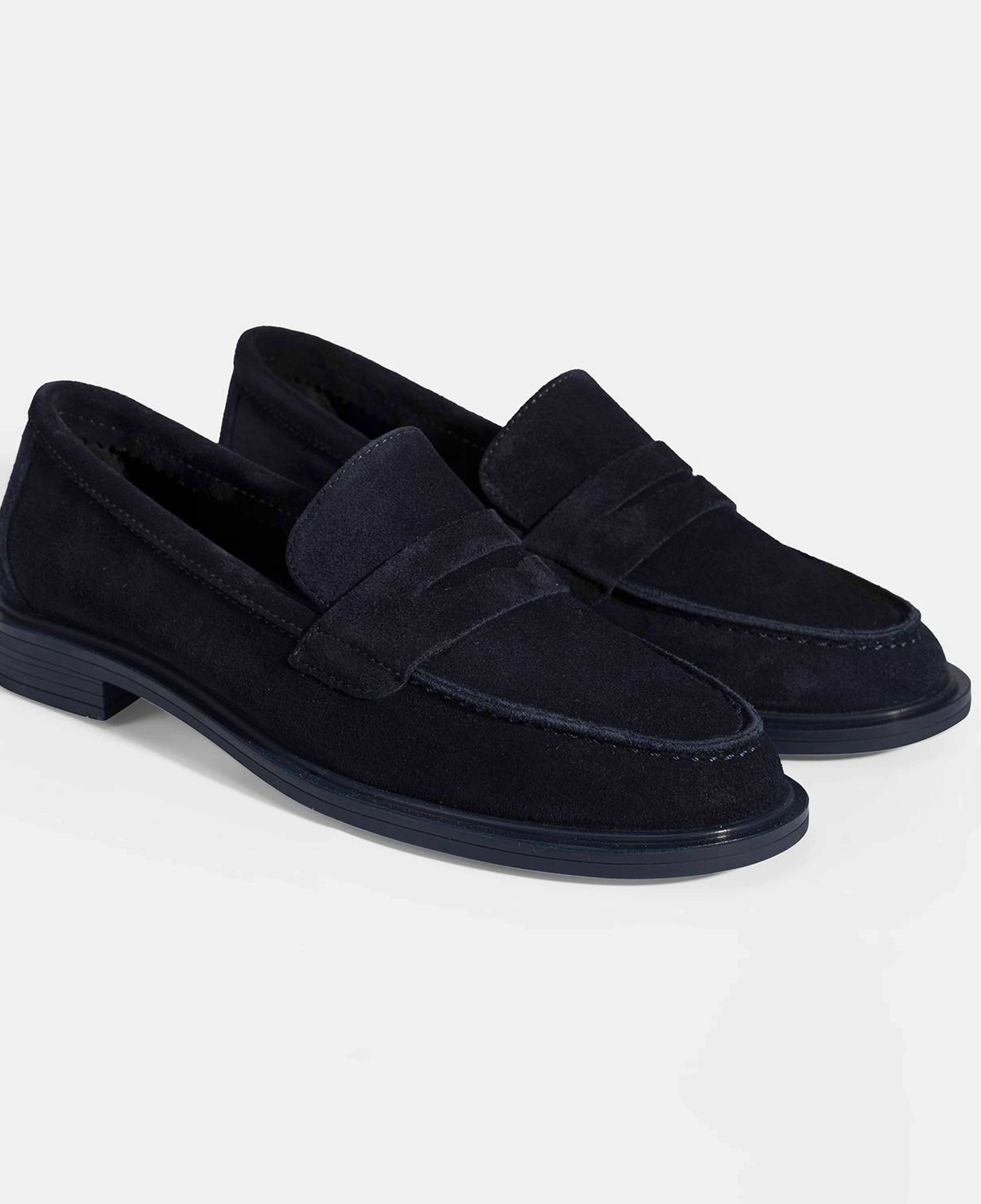 Kadın Lacivert Süet Loafer