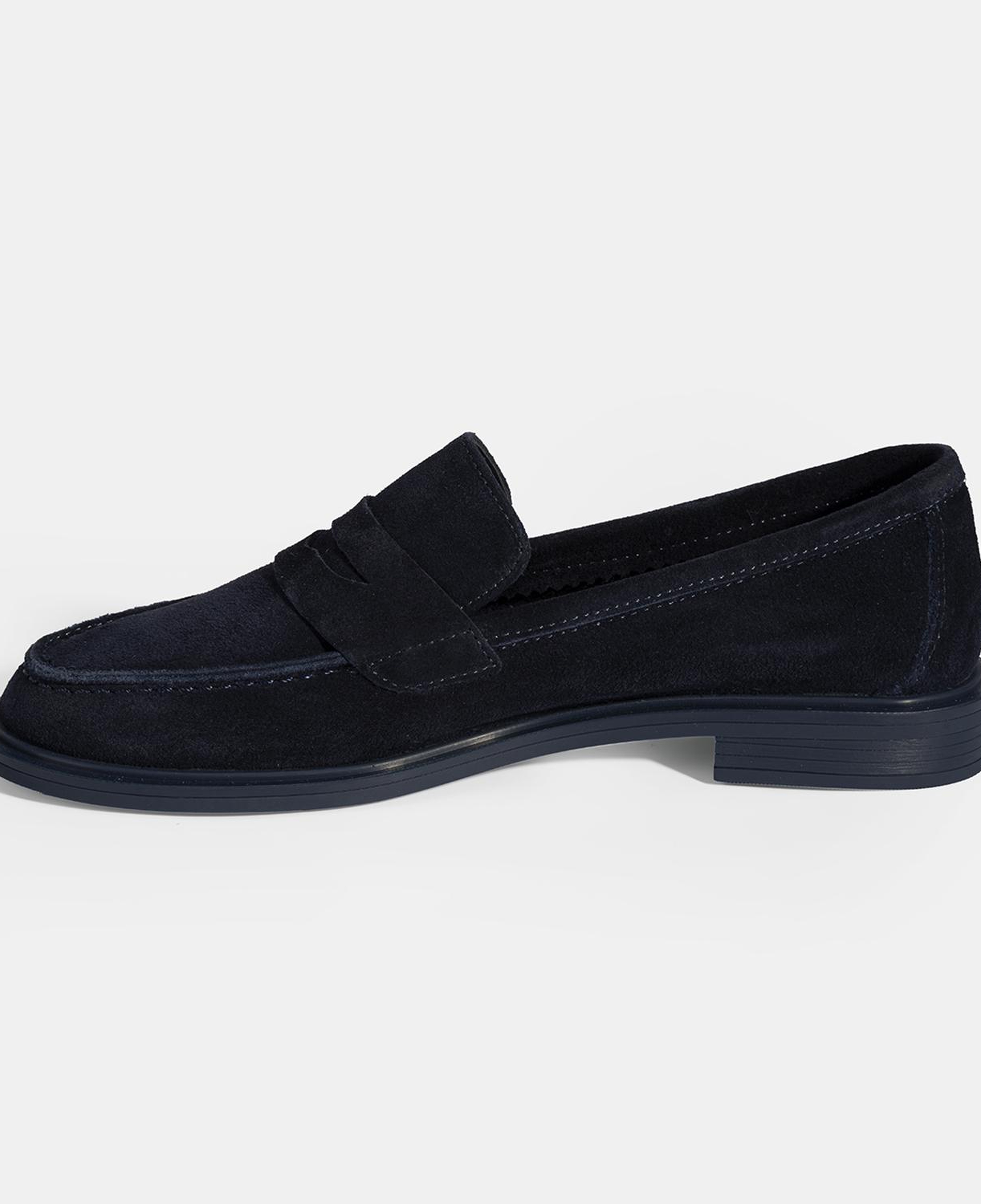 Kadın Lacivert Süet Loafer