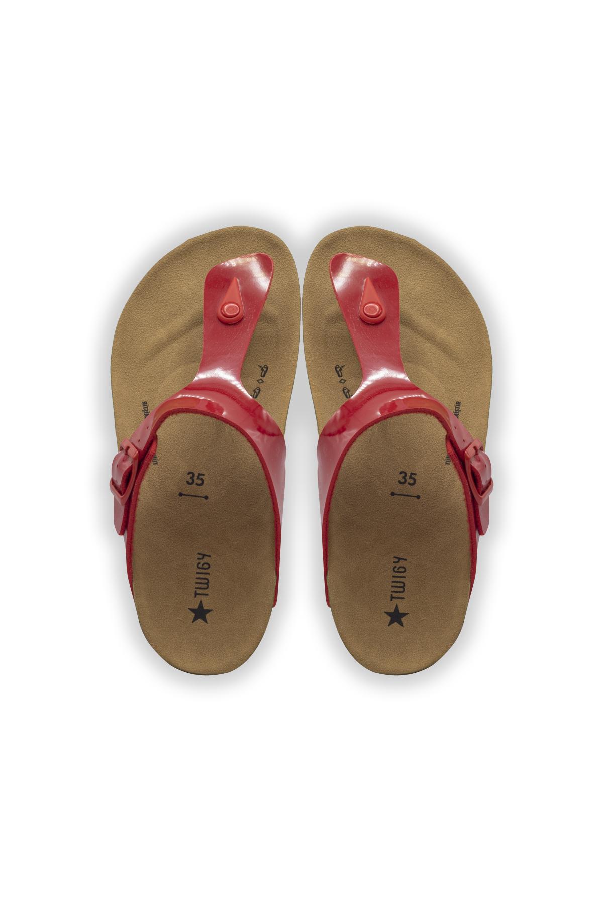 Hola Kadın Parmak Arası Terlik Kırmızı 35/40