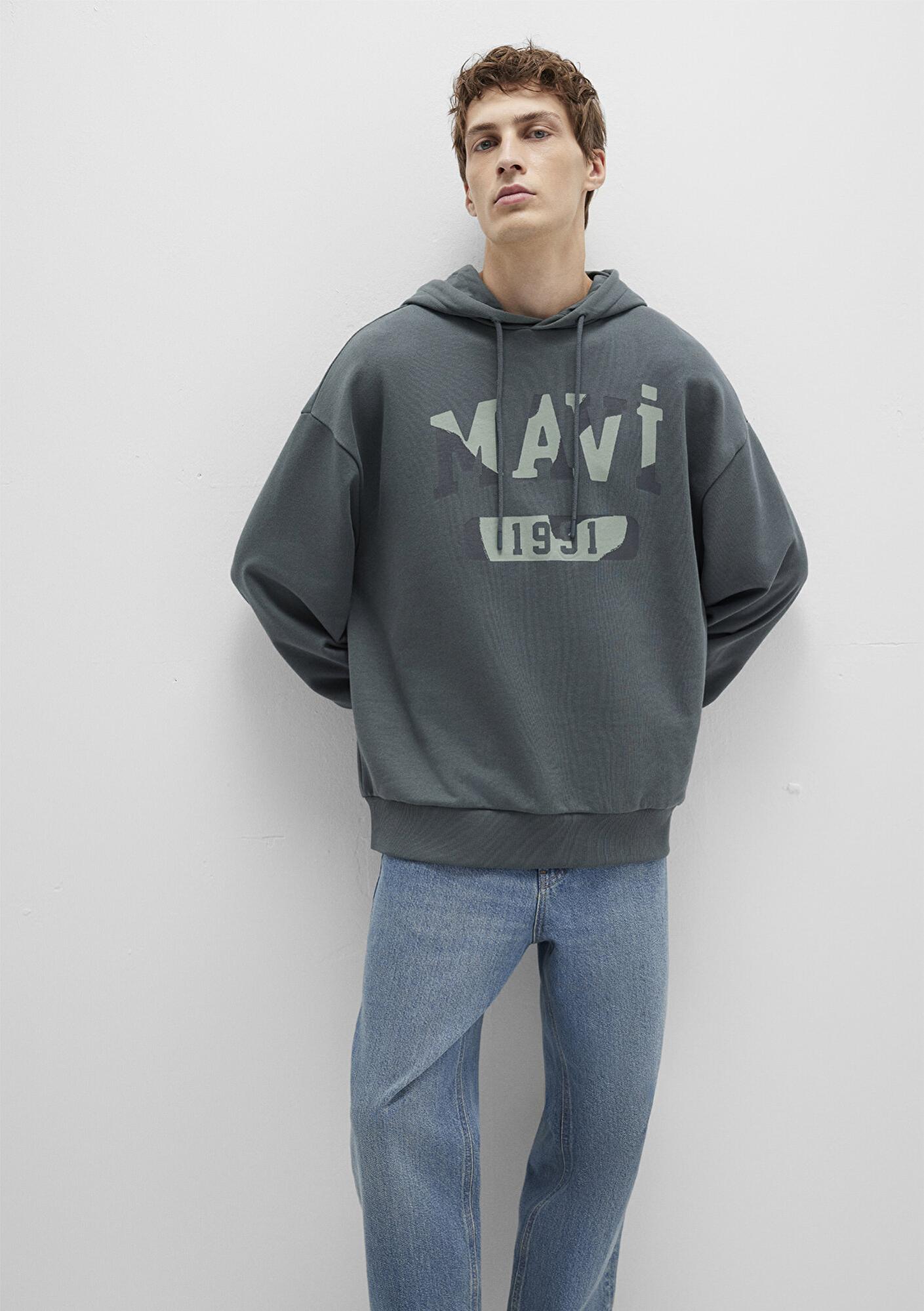 Mavi Mavi Baskılı Yeşil Sweatshirt 0S10301-71598