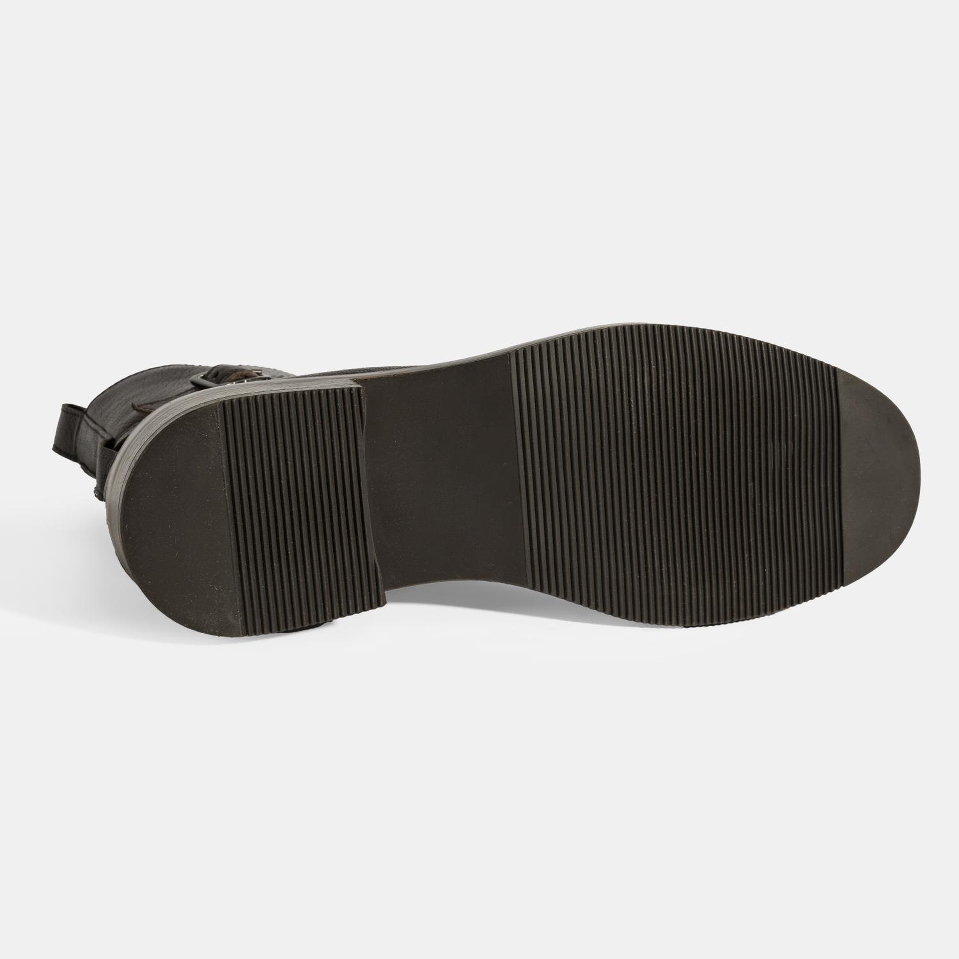 Kadın Kahve Ayarlanabilir Tokalı Deri Bot