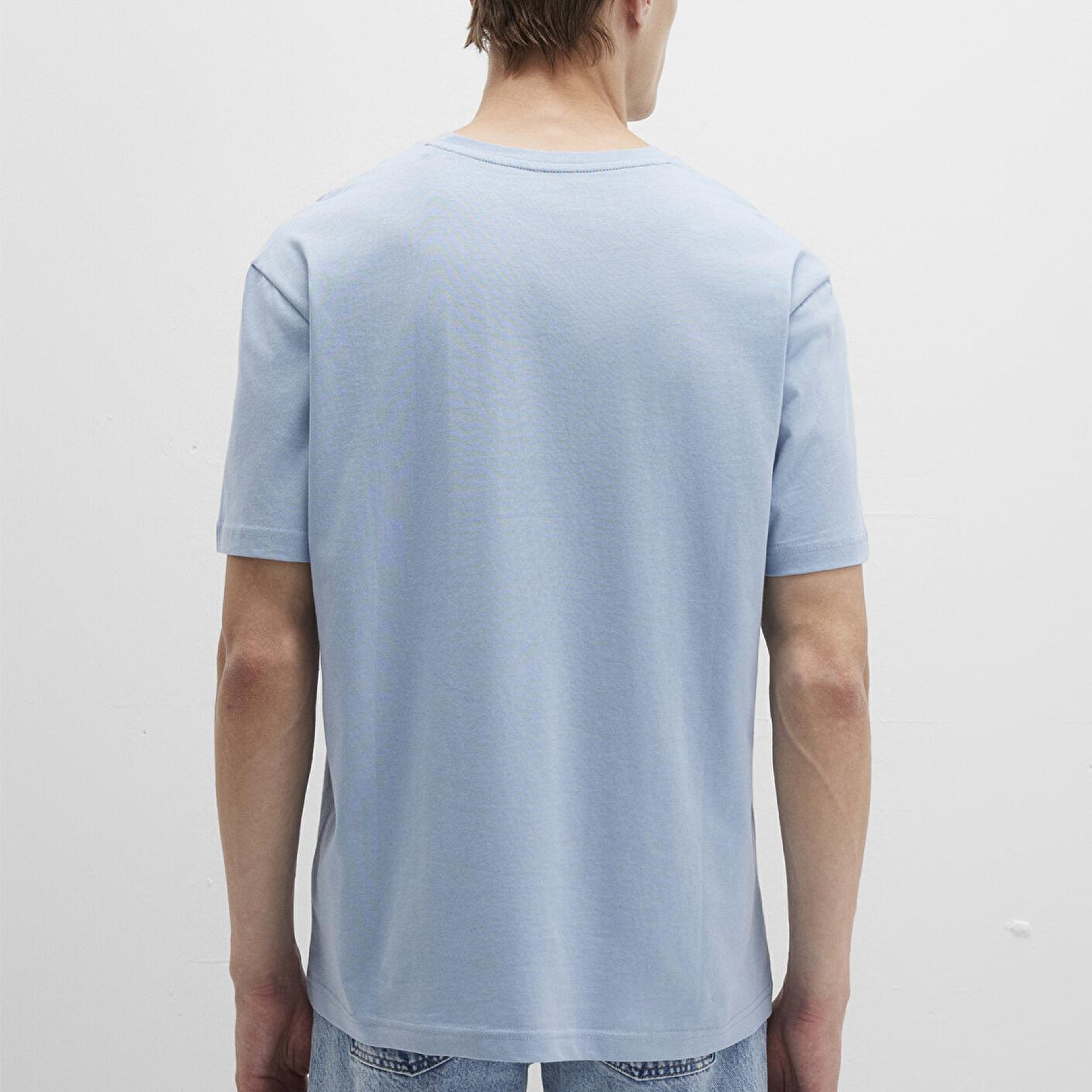 Mavi Mavi Logo Baskılı Mavi Tişört Loose Fit / Bol Rahat Kesim 0612904-80796