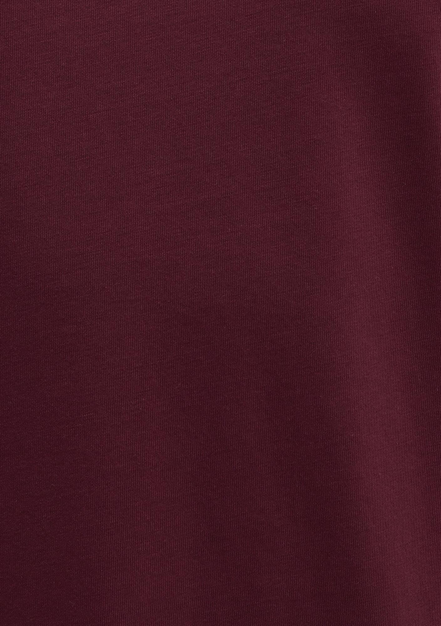 Mavi Etiket Detaylı Bordo Basic Tişört Loose Fit / Bol Rahat Kesim 0611824-70394