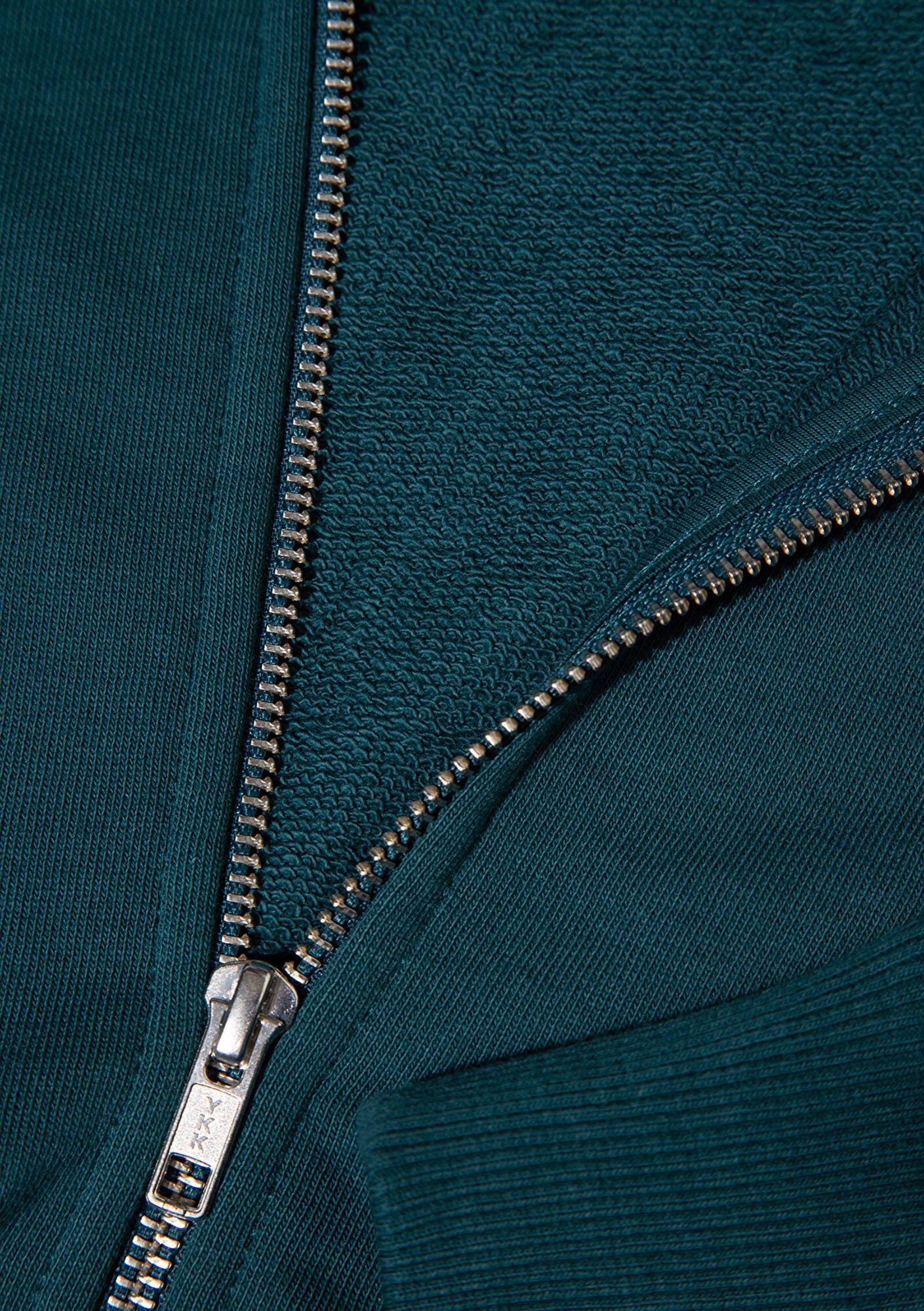 Mavi Kapüşonlu Fermuarlı Yeşil Sweatshirt 0S10372-87831