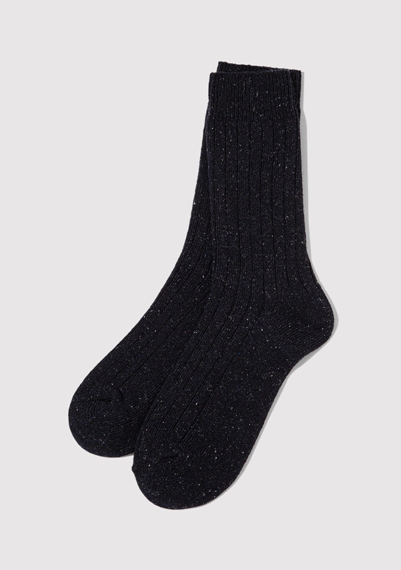 Mavi Yün Karışımlı Siyah Bot Çorabı 0912000-900
