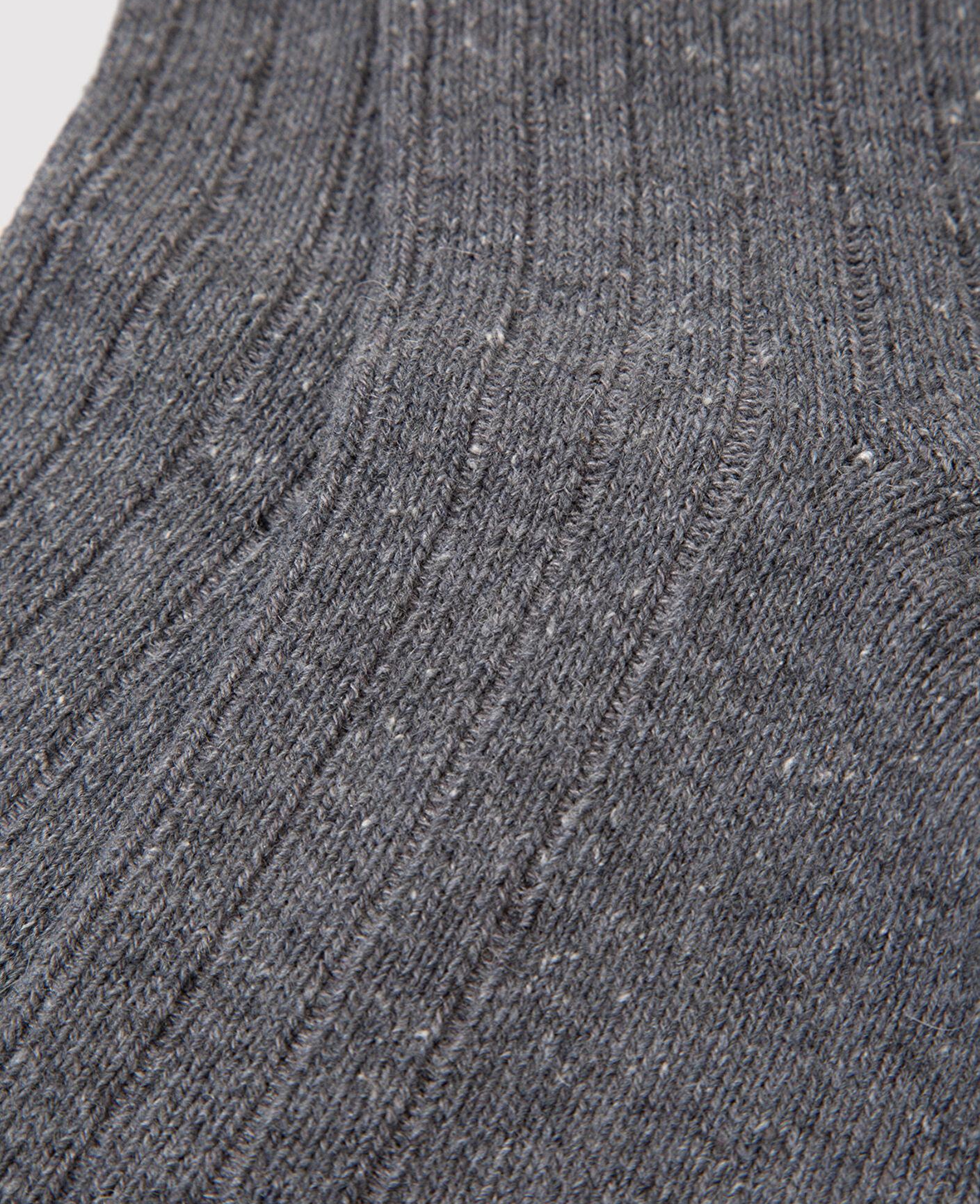 Mavi Yün Karışımlı Gri Bot Çorabı 0912000-24674