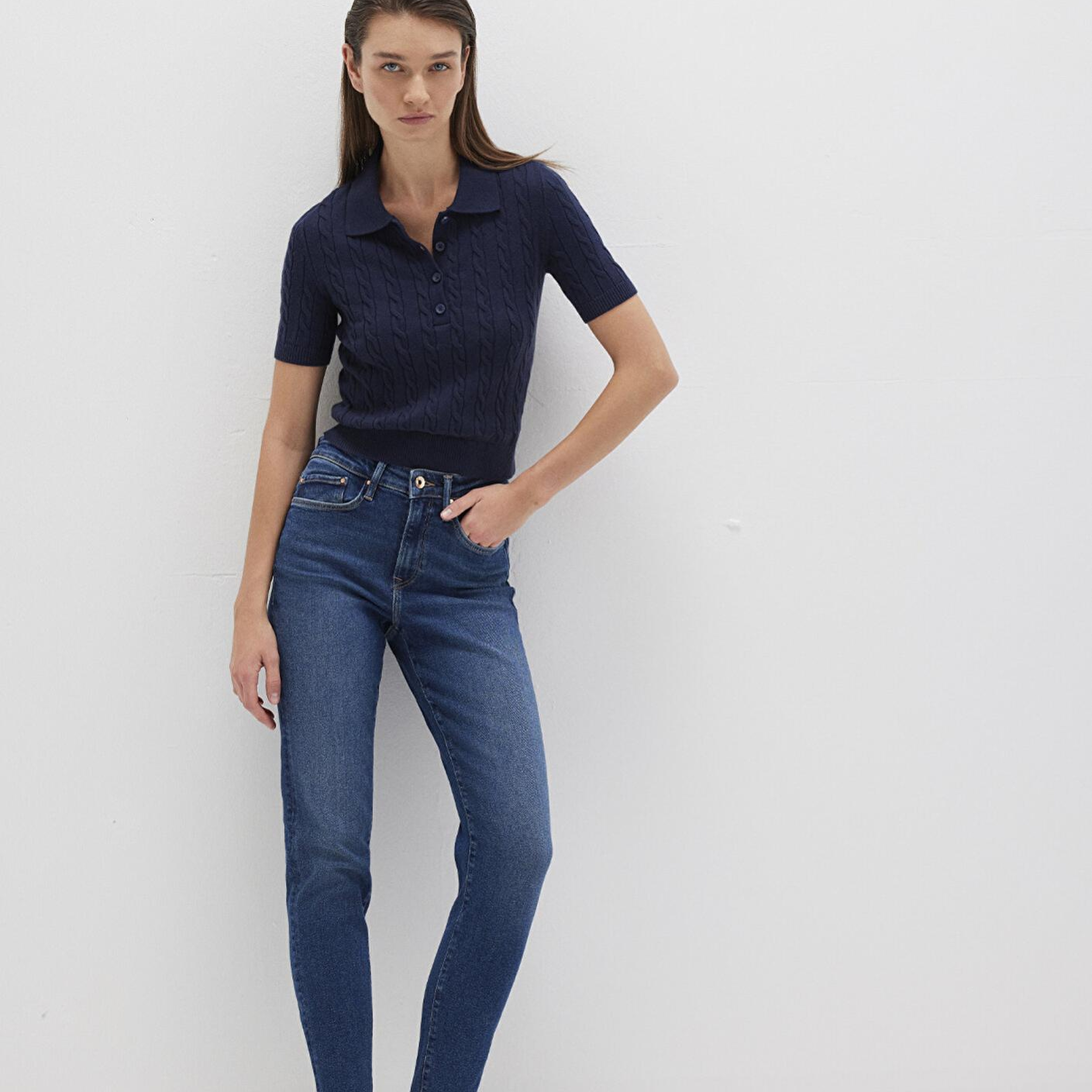 Mavi Cindy Gold Shape Koyu Mavi Jean Pantolon 100277-33687