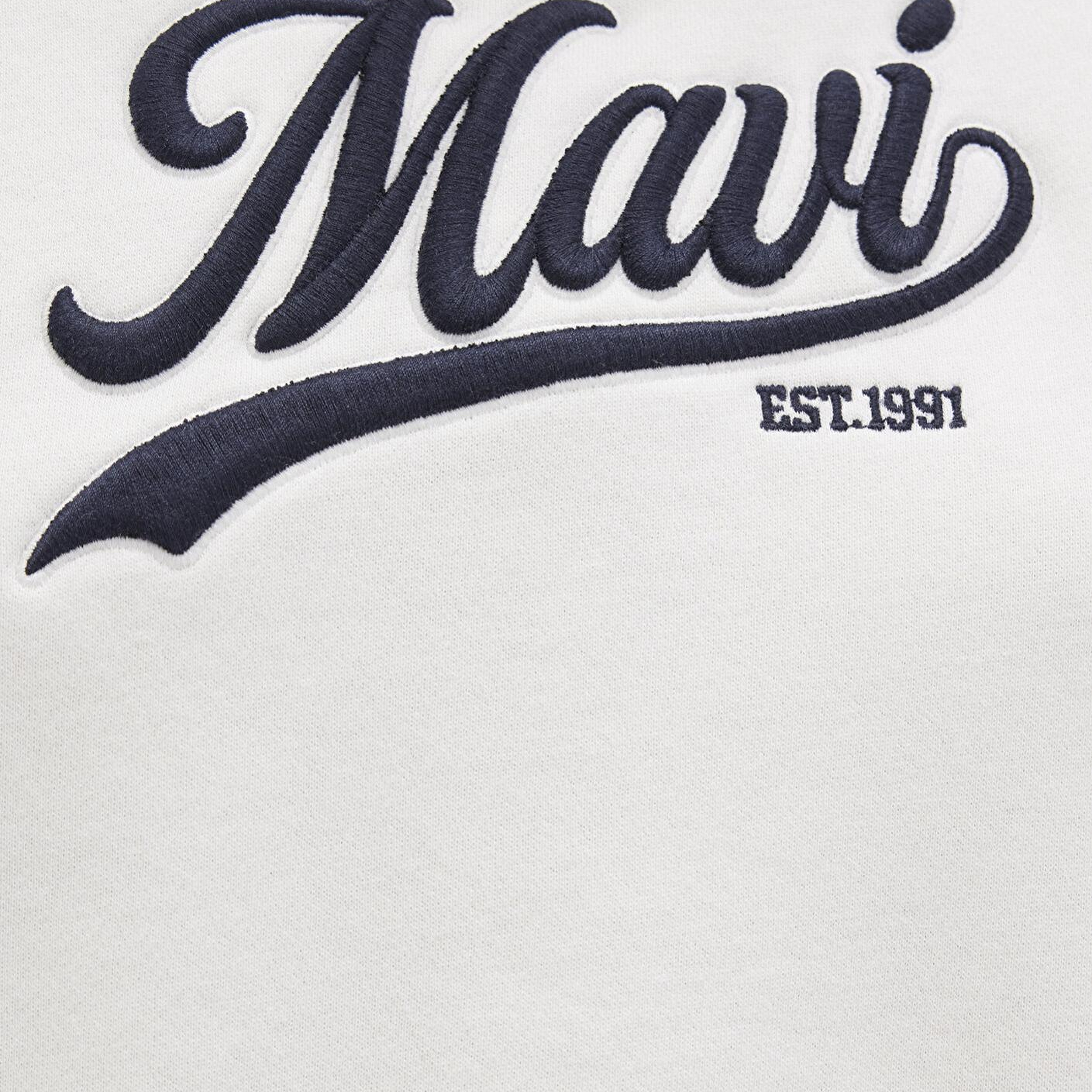 Mavi Mavi Logo Baskılı Ekru Sweatshirt 1S10419-80194