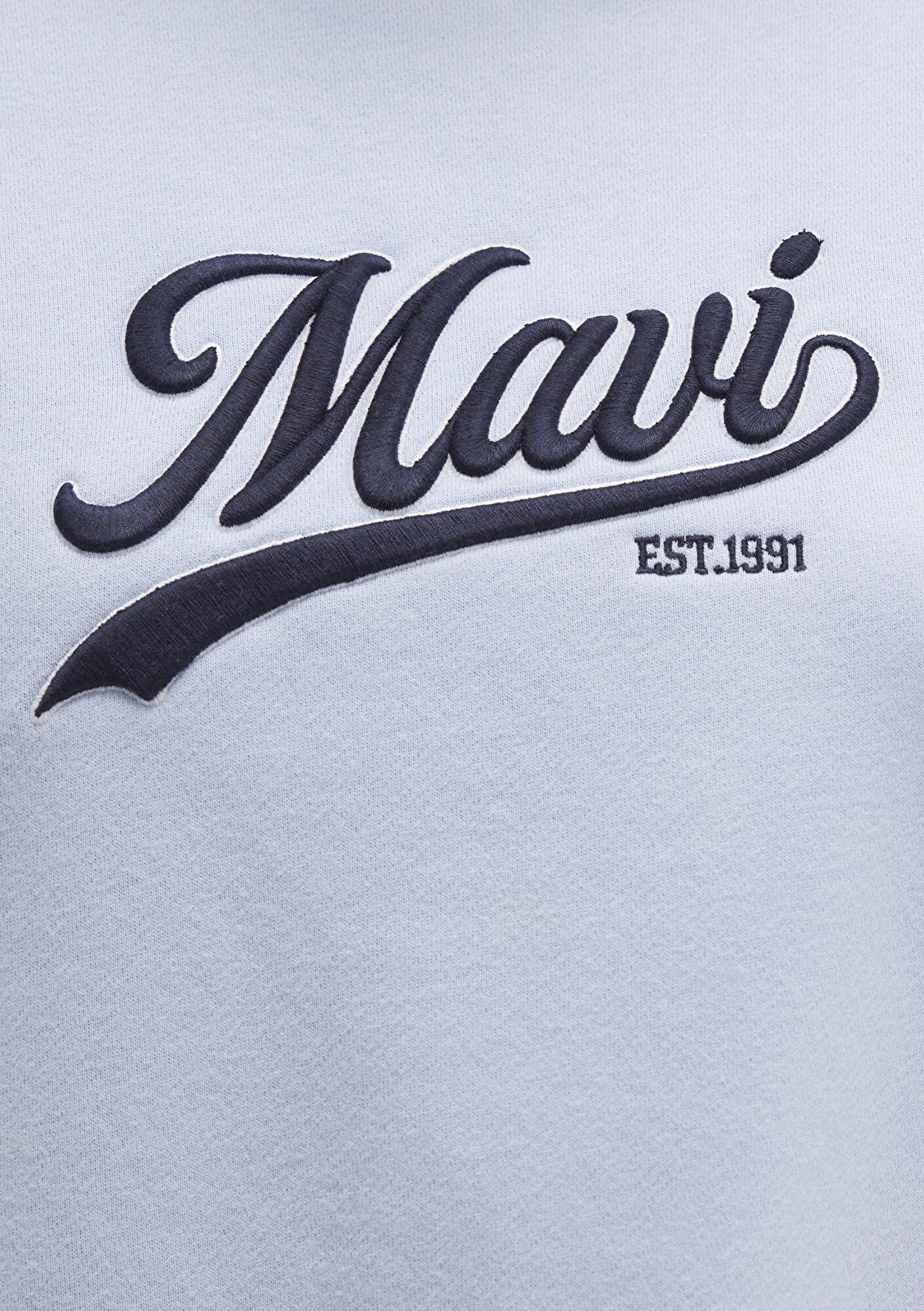 Mavi Mavi Logo Baskılı Mavi Sweatshirt 1S10419-70813