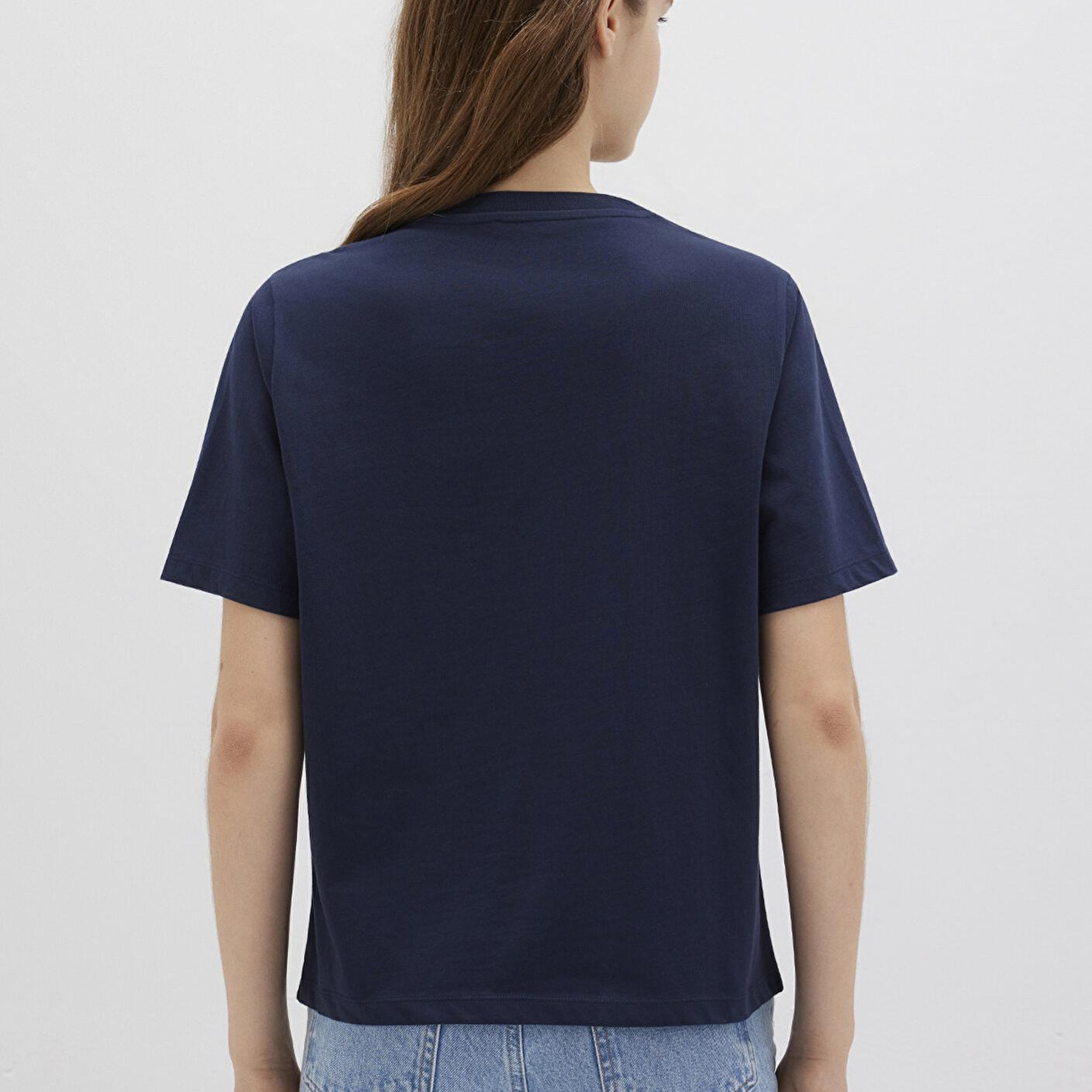 Mavi Mavi Logo Baskılı Lacivert Tişört Regular Fit / Normal Kesim 1613565-82318