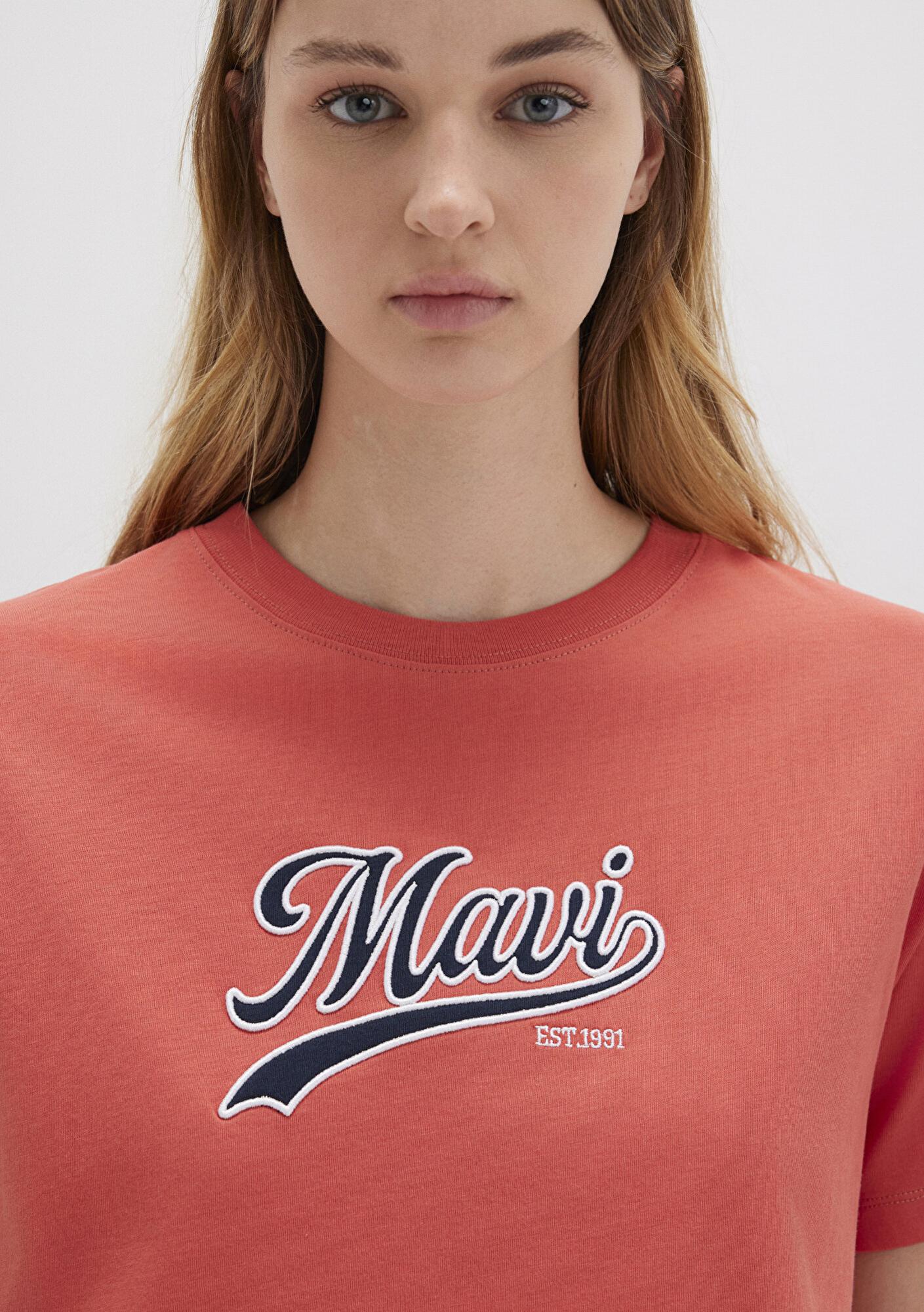 Mavi Mavi Logo Baskılı Turuncu Tişört Regular Fit / Normal Kesim 1613565-71076