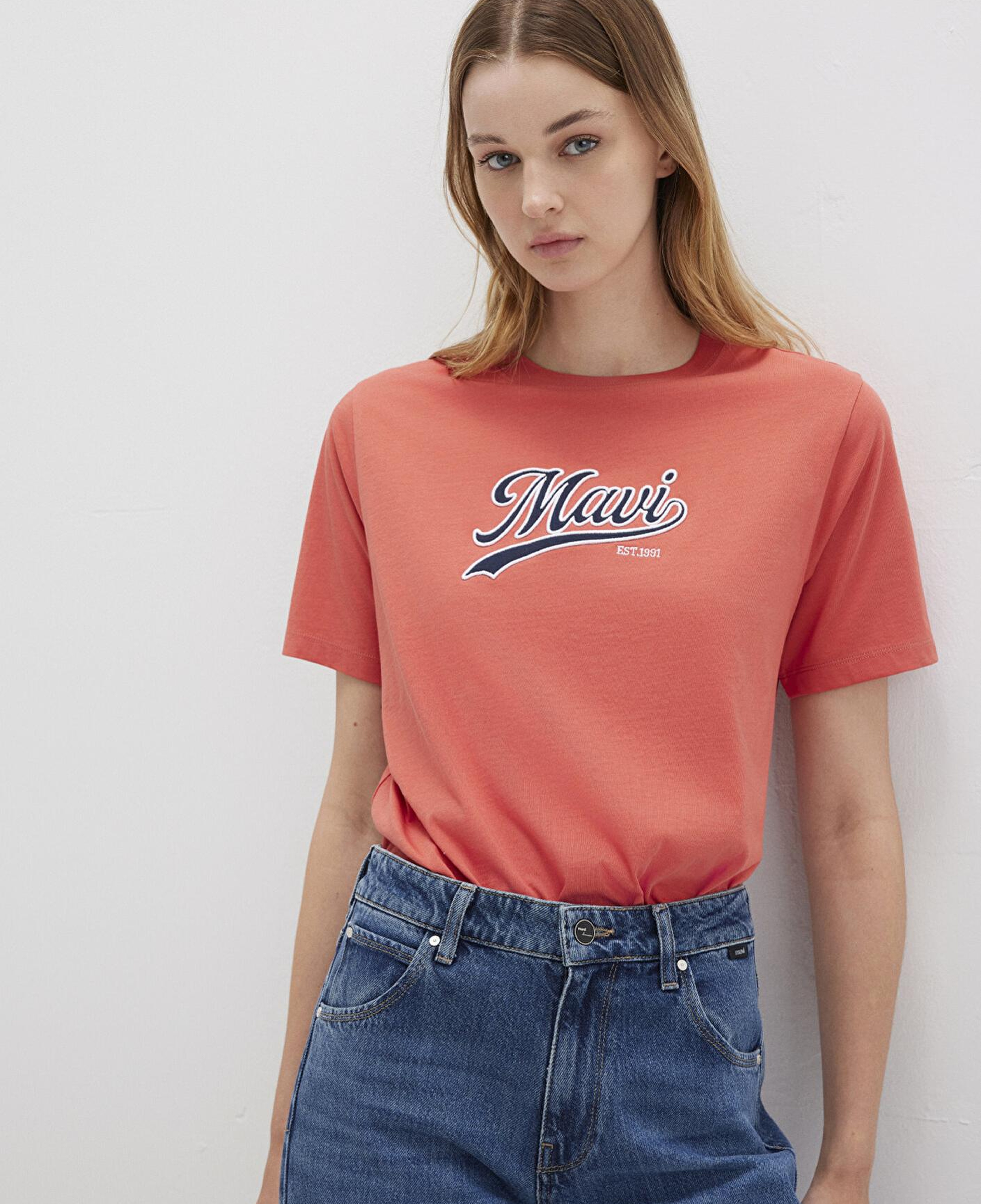 Mavi Mavi Logo Baskılı Turuncu Tişört Regular Fit / Normal Kesim 1613565-71076