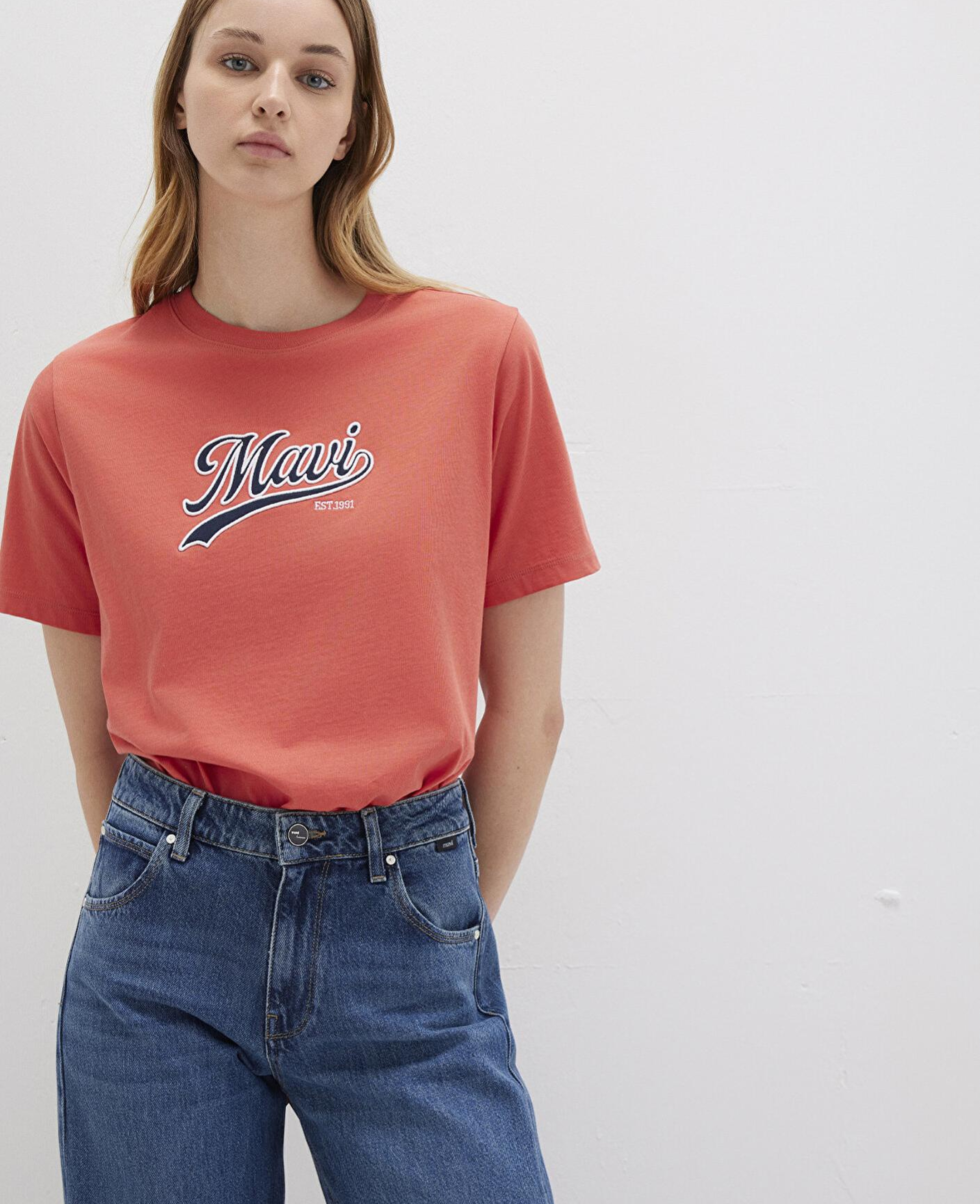 Mavi Mavi Logo Baskılı Turuncu Tişört Regular Fit / Normal Kesim 1613565-71076