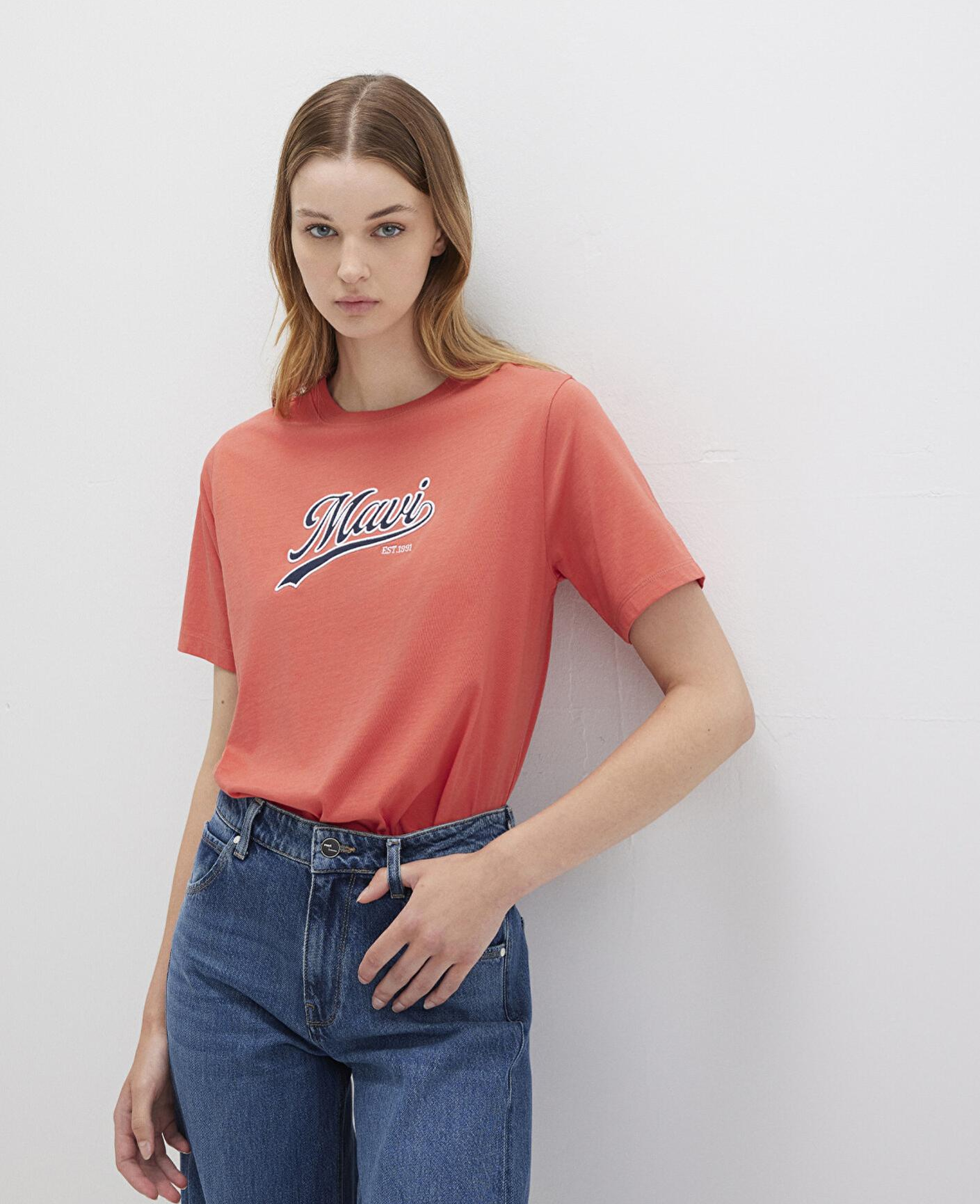 Mavi Mavi Logo Baskılı Turuncu Tişört Regular Fit / Normal Kesim 1613565-71076