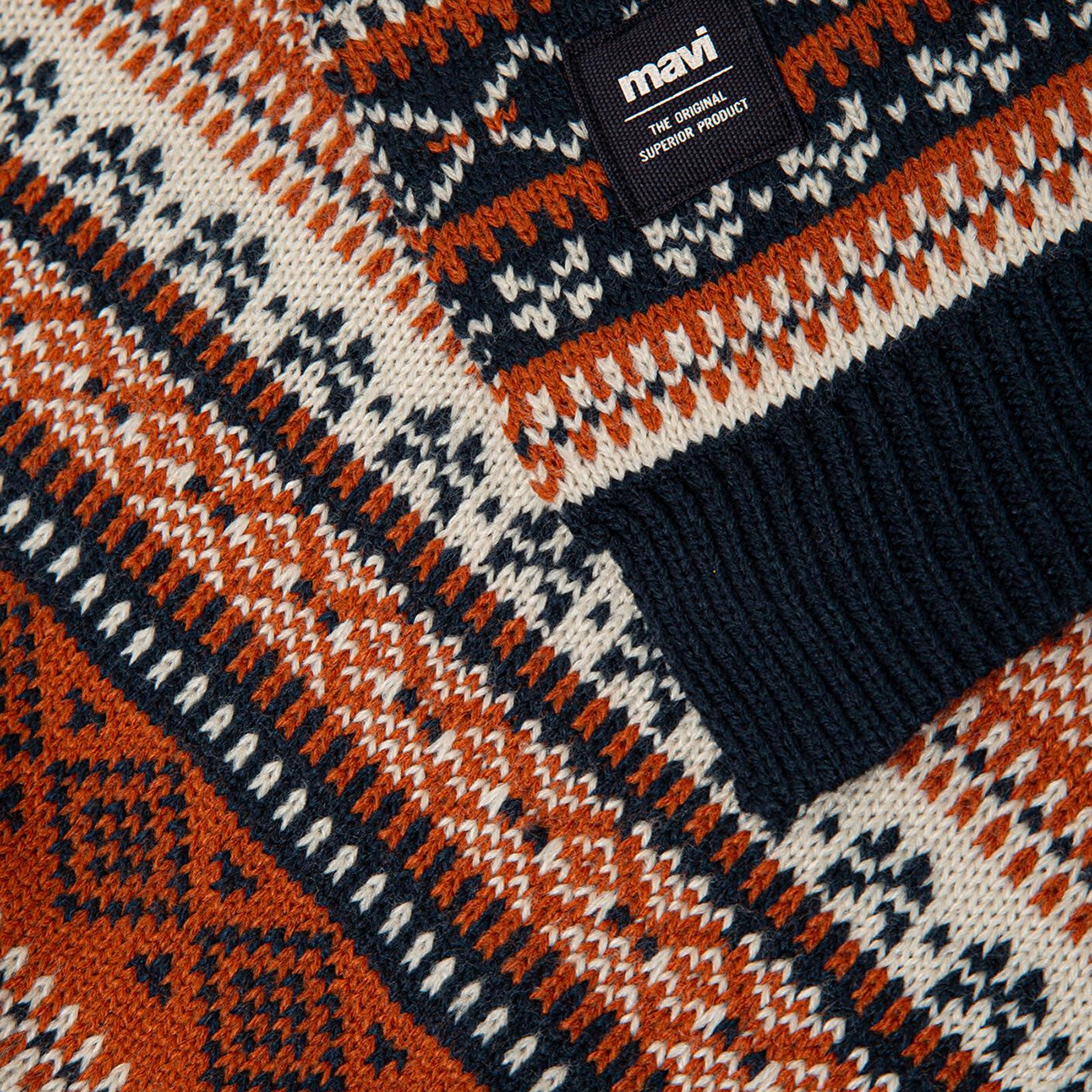 Mavi Desenli Atkı 0912026-32579