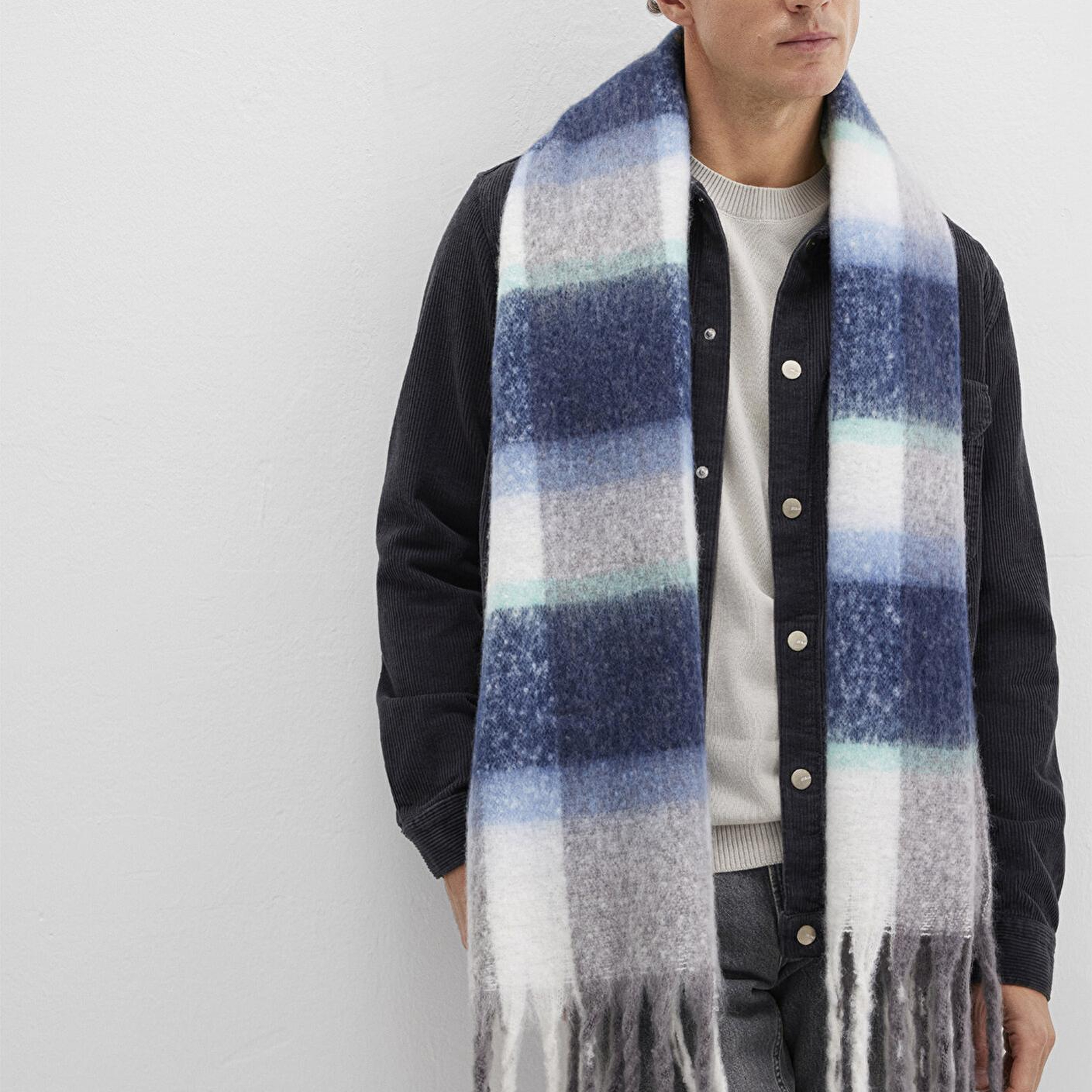 Mavi Kareli Mavi Atkı 0912014-22189