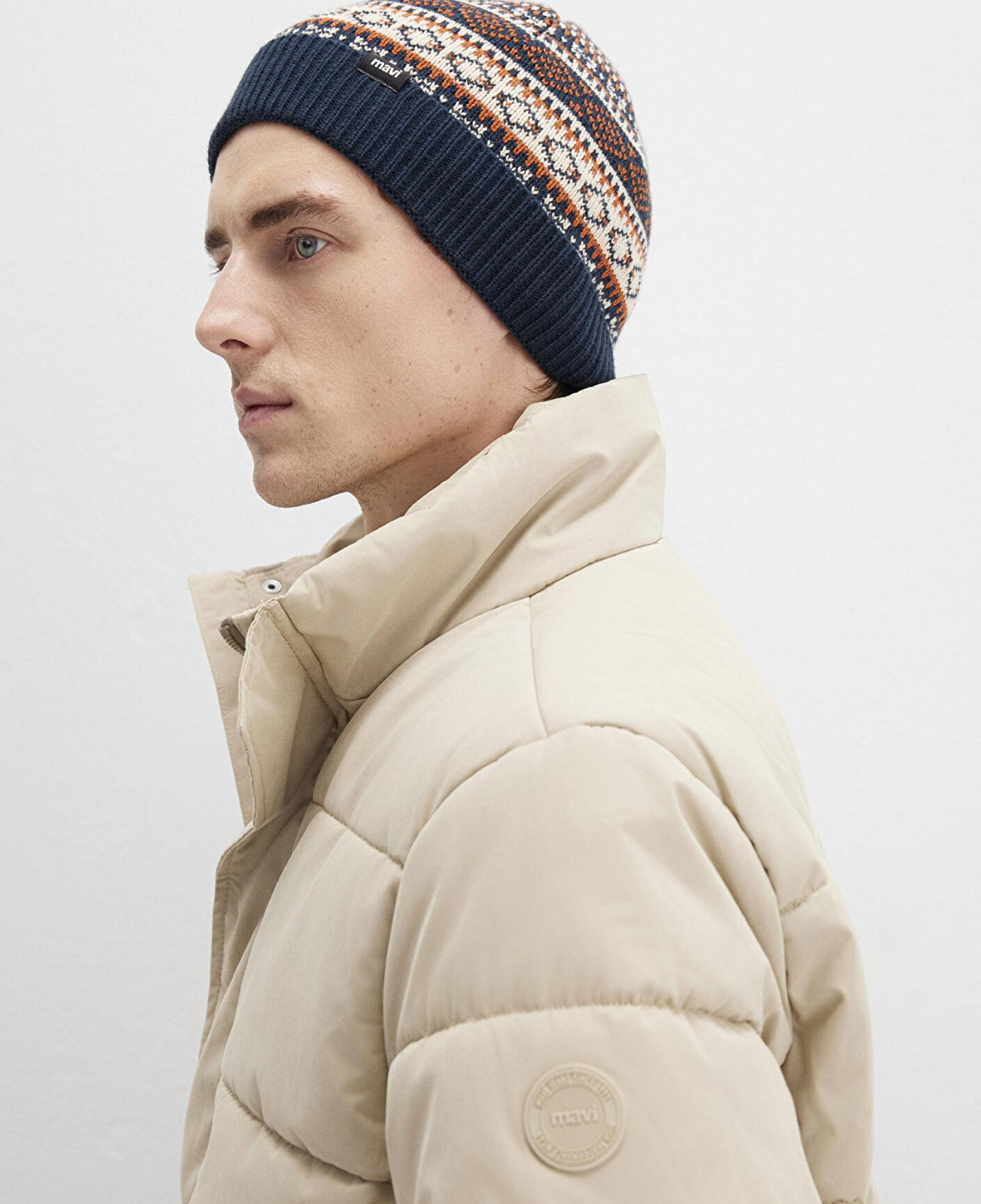 Mavi Desenli Bere 0912027-32579