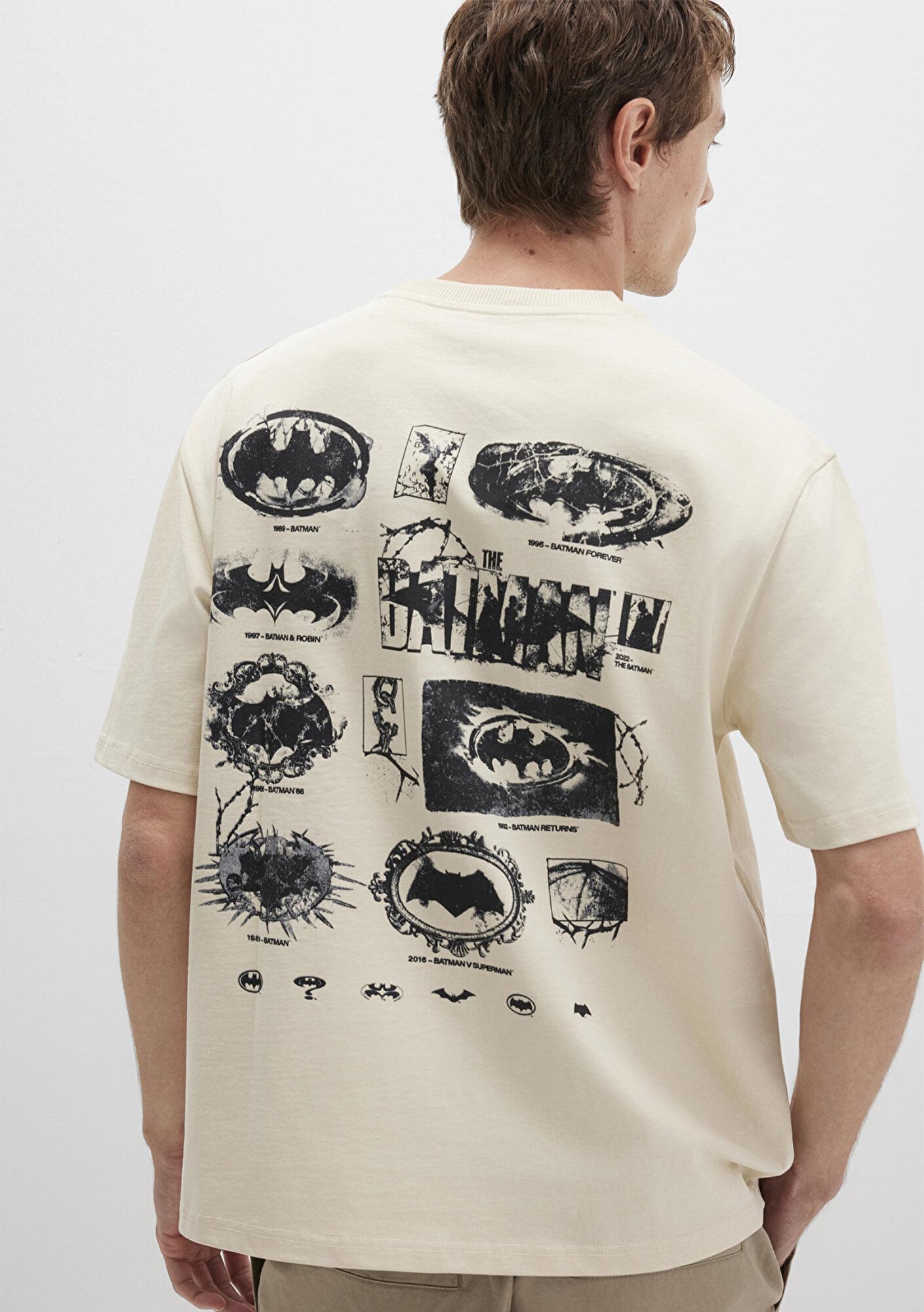 Mavi Batman Baskılı Bej Tişört Relaxed Fit / Rahat Kesim 0612919-70065