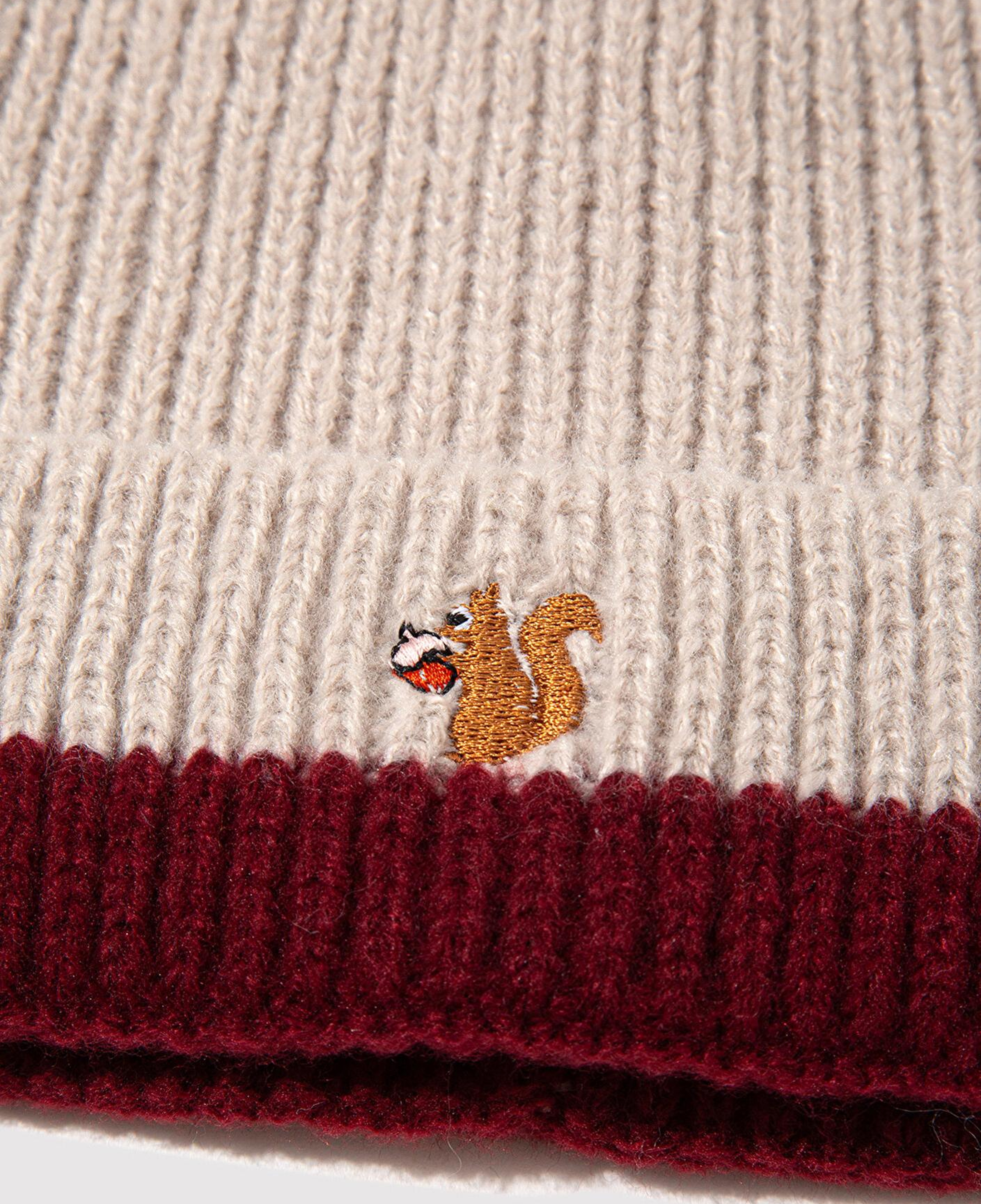 Mavi Sincap Nakışlı Bej Bere 1913609-34523