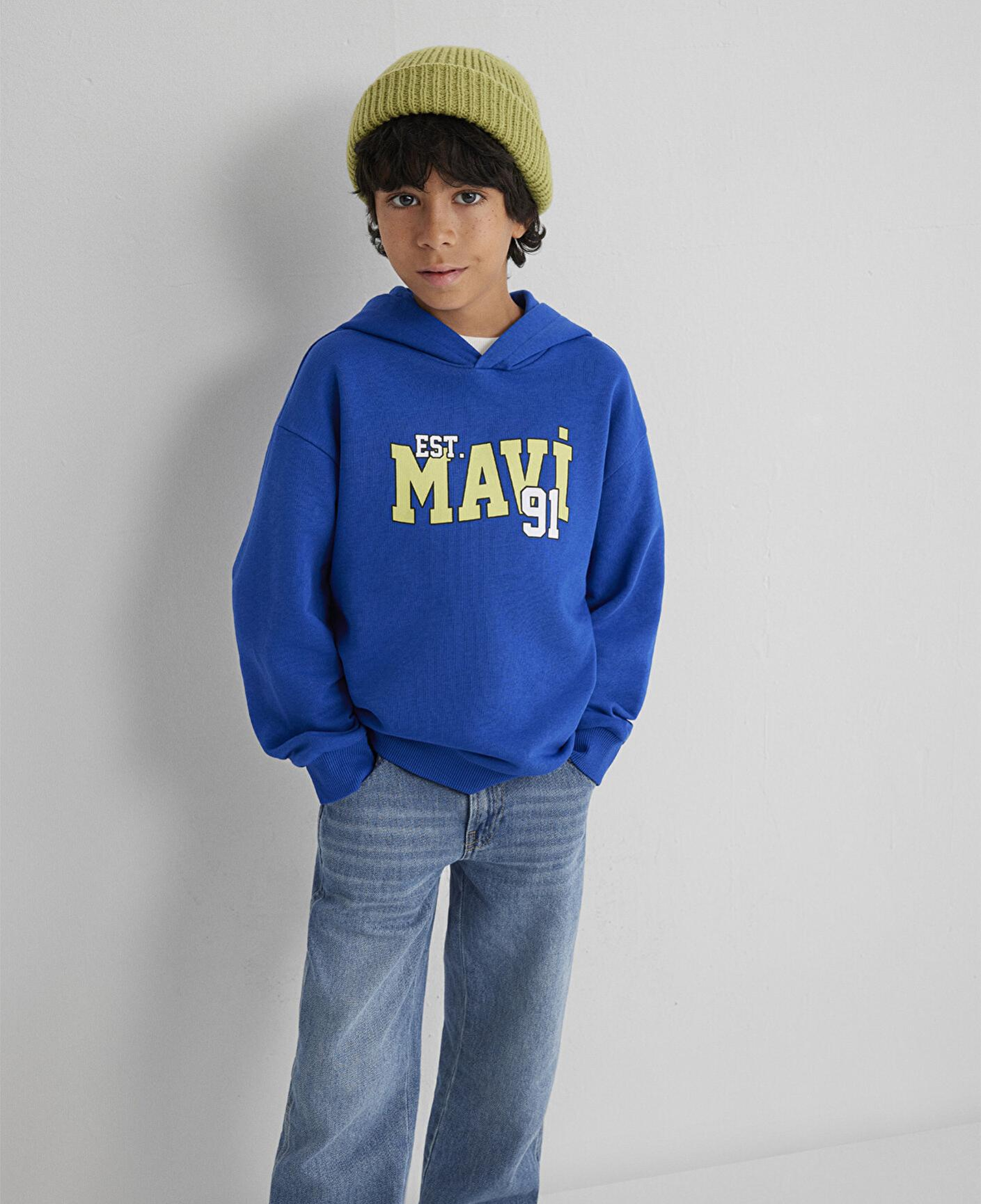 Mavi Mavi Baskılı Mavi Sweatshirt 6S10139-70576