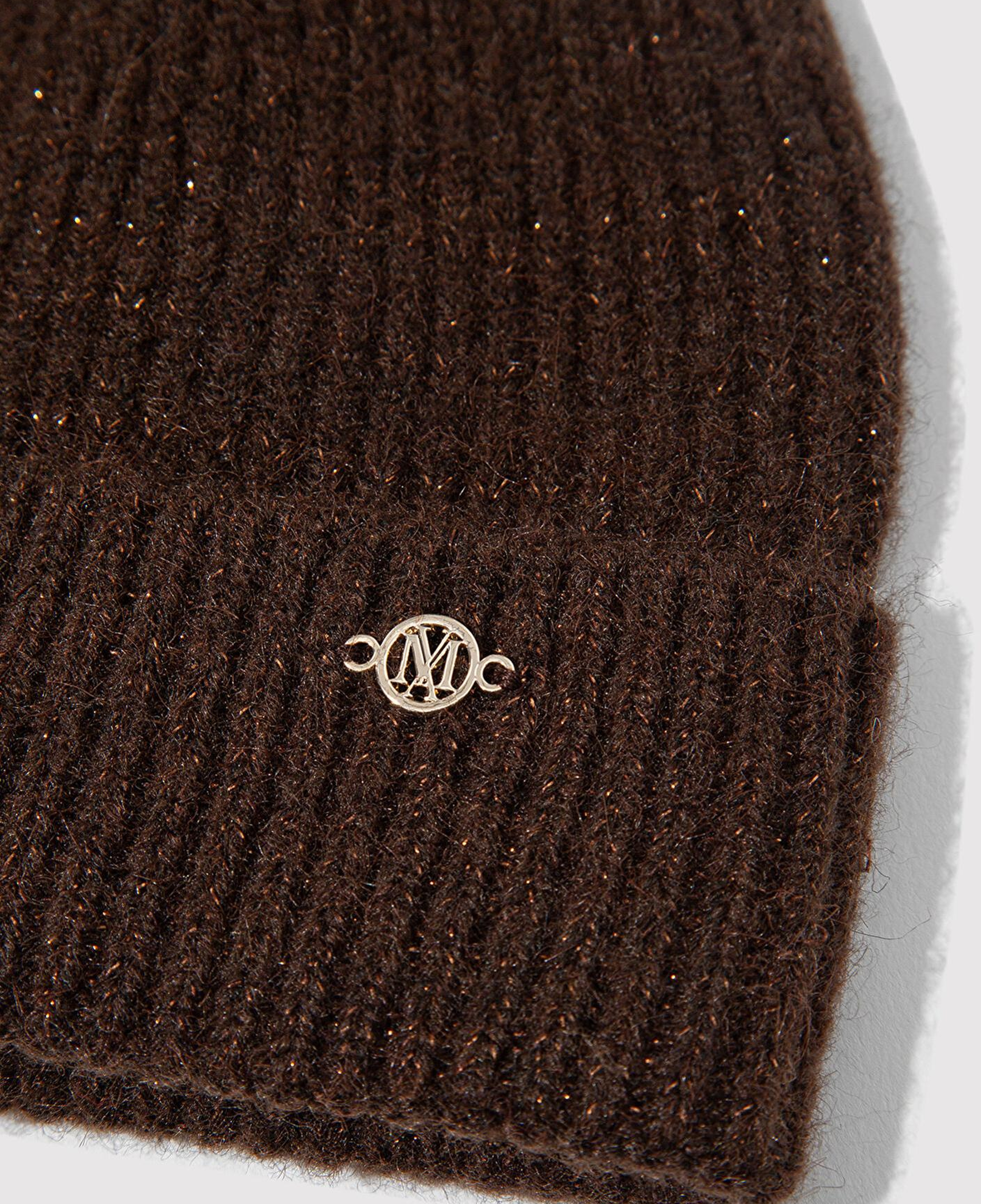 Mavi Yün Karışımlı Kahverengi Bere 1913608-26823