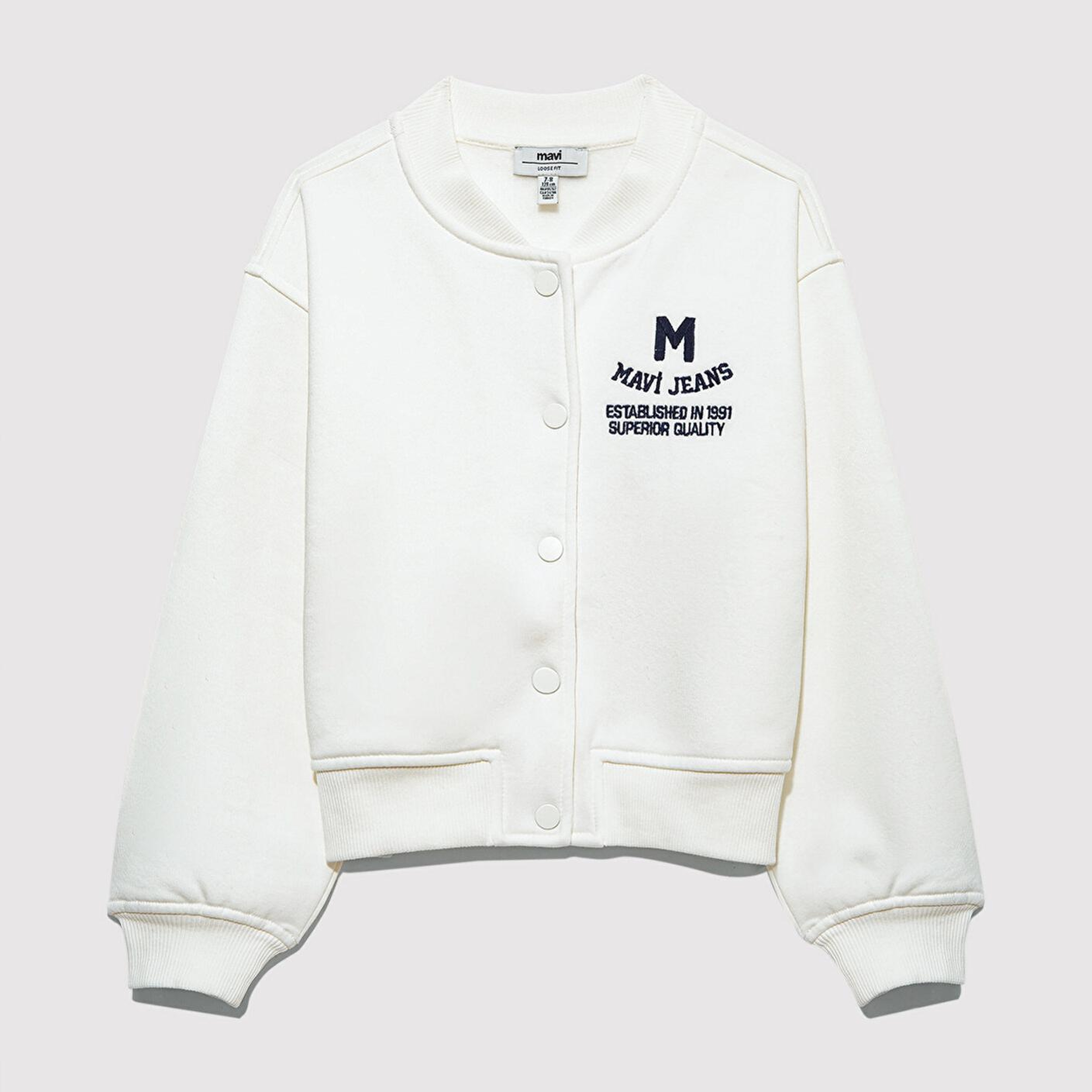 Mavi M Logo Patchli Ekru Bomber Ceket 7S10086-70057