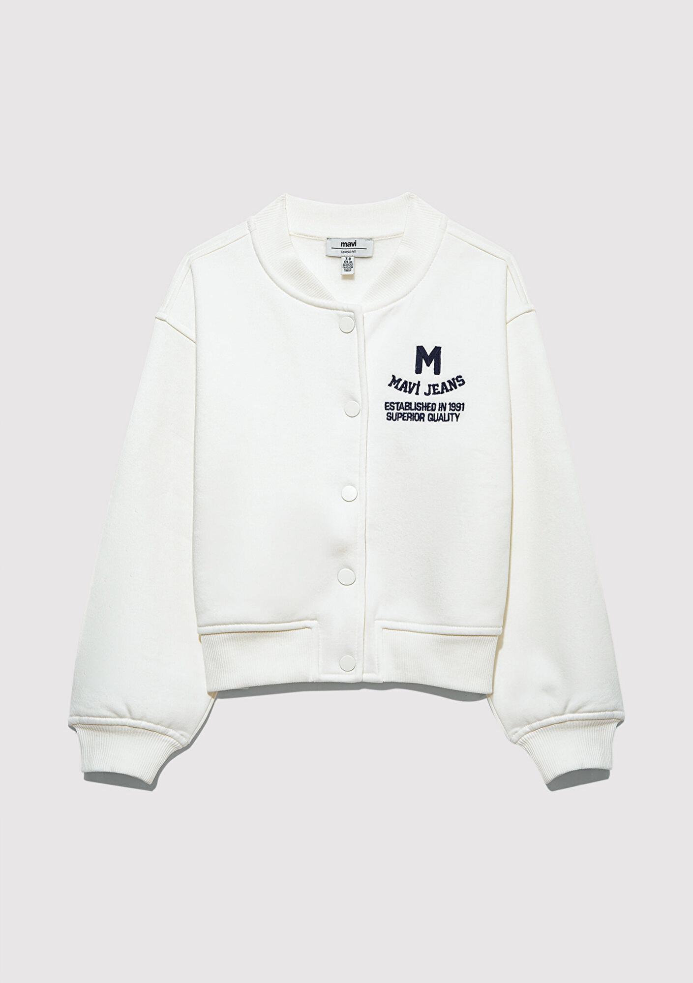 Mavi M Logo Patchli Ekru Bomber Ceket 7S10086-70057